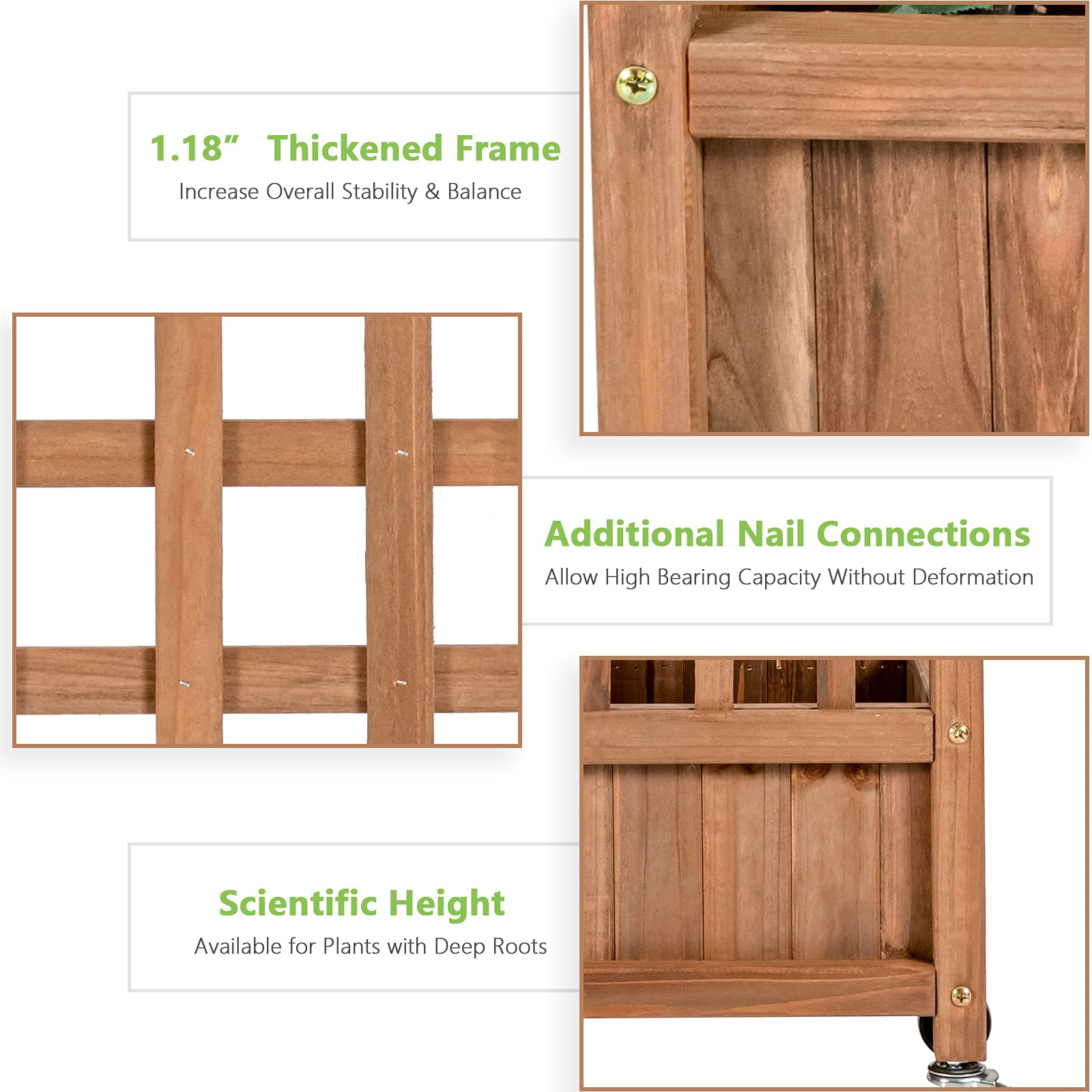 Flower Box for Plant Climbing (25'' x 11'' x 50'') 