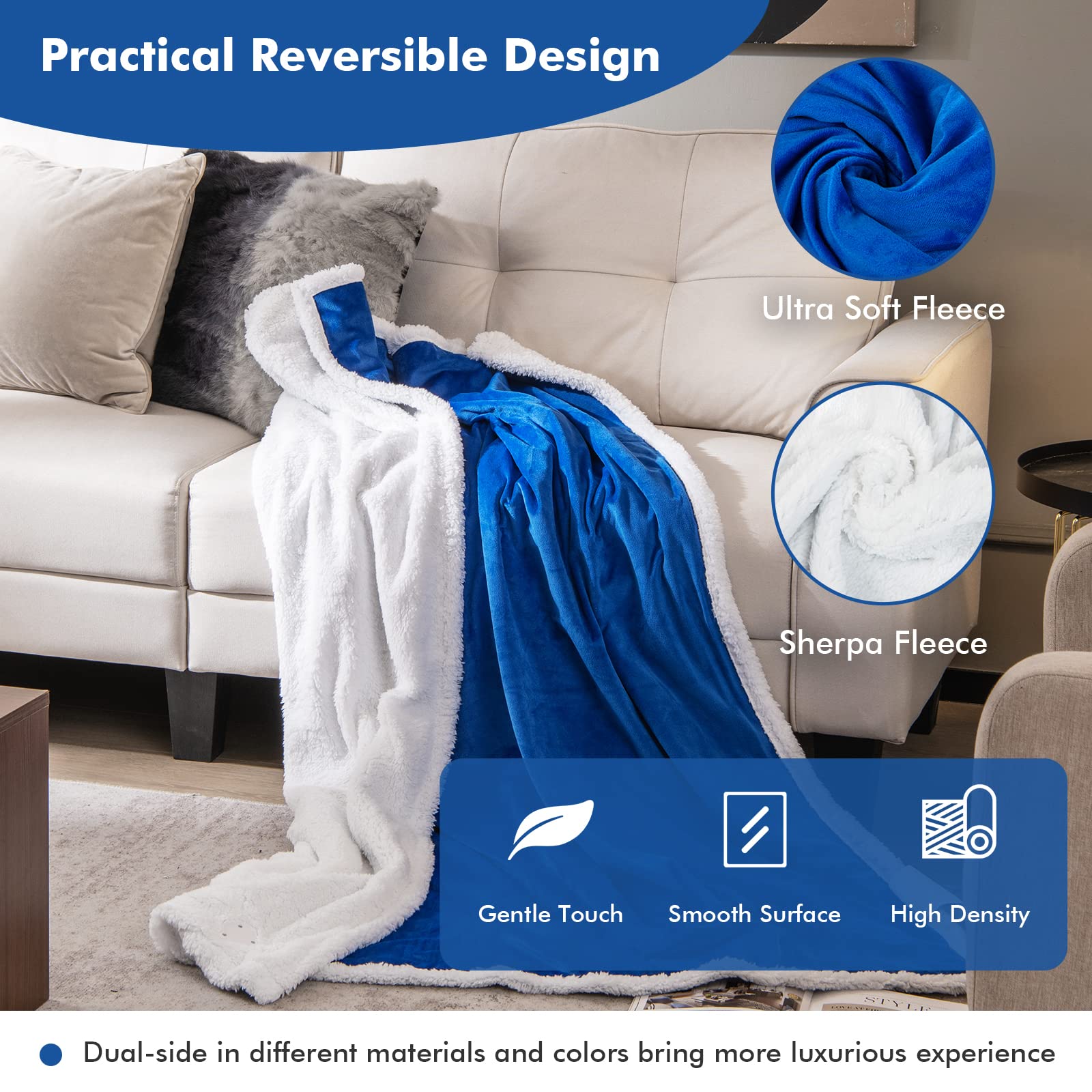 Giantex Heated Electric Blanket Throw 