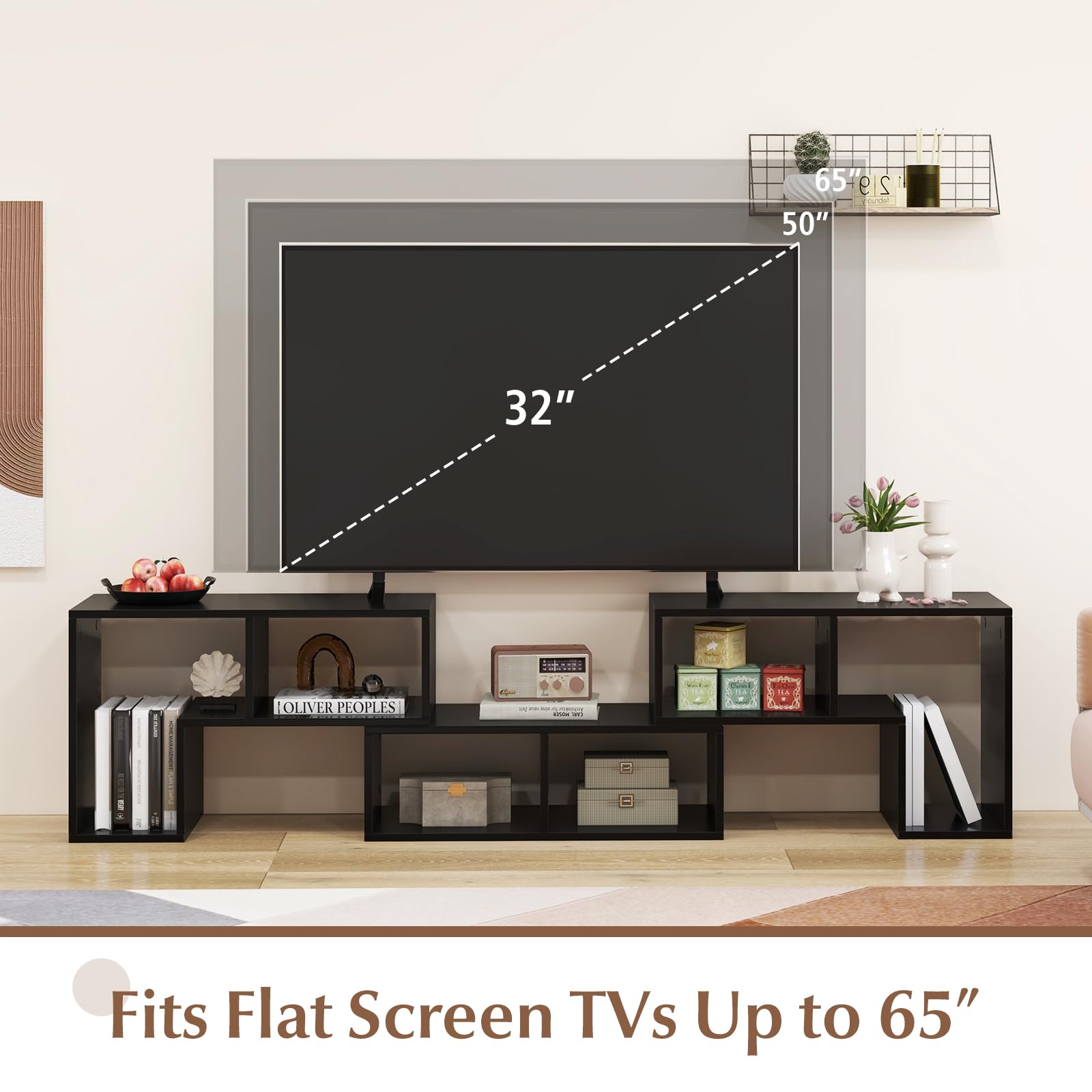 Giantex Free-Combination TV Stand for Bedroom - Entertainment Center for 50 55 60 65 Inch TV