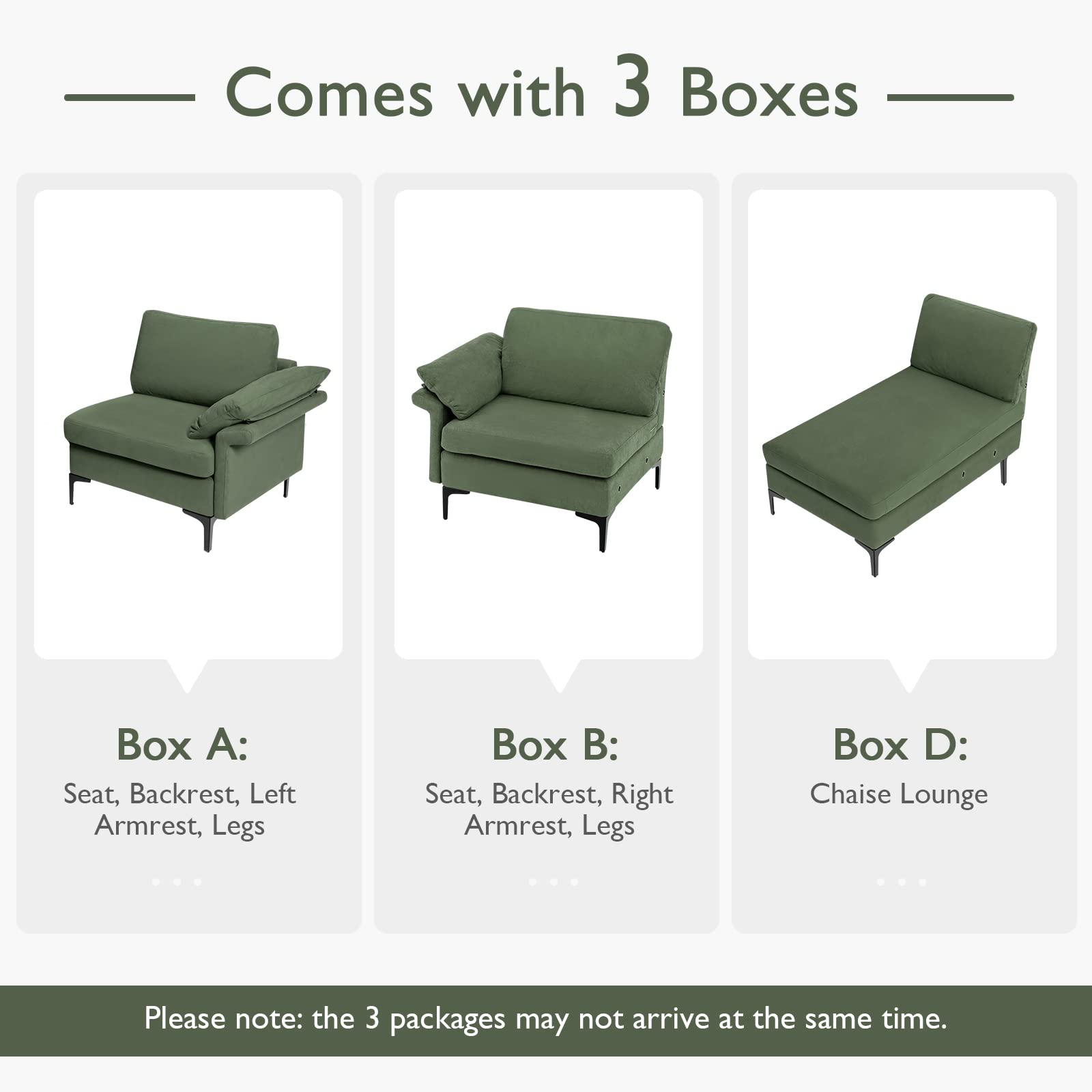 Giantex 100.5" L Convertible Sofa Couch, 3-Seat Sectional Sleeper with USB Ports & Socket 