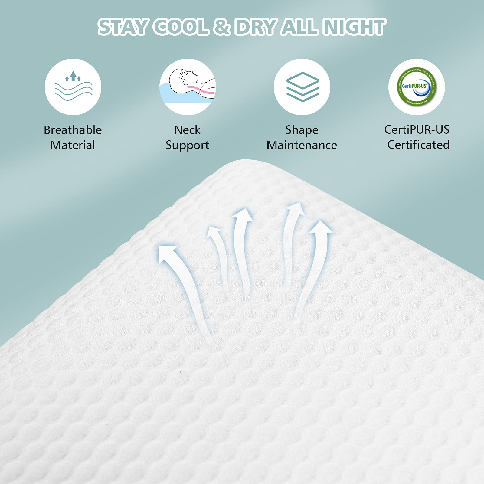 Giantex Memory Foam Pillow 2 Pack 