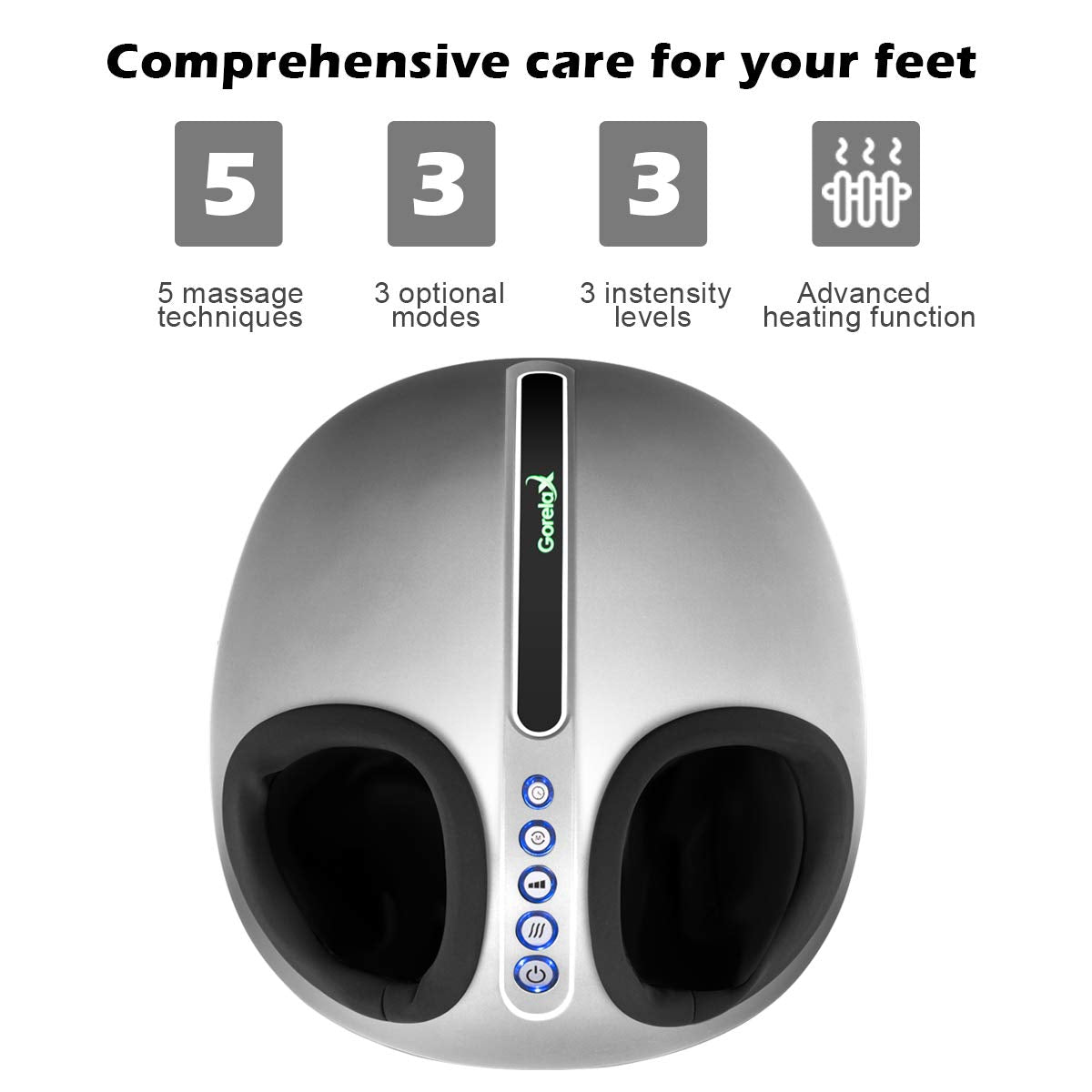 Giantex Shiatsu Foot Massager Machine with Deep-Kneading Air Compression & Heat