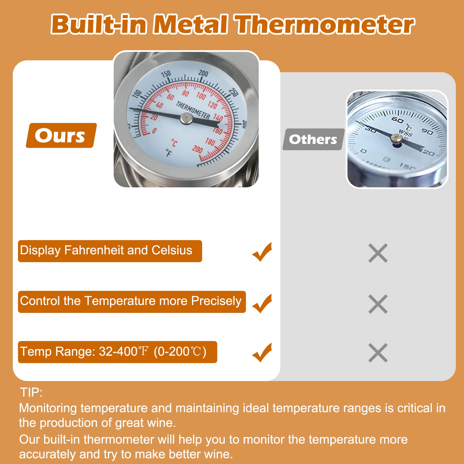 Giantex 10 Gal Alcohol Still, 3 Pots Stainless Steel Water, Alcohol, Oil Distiller Kit with Built-in Thermometer