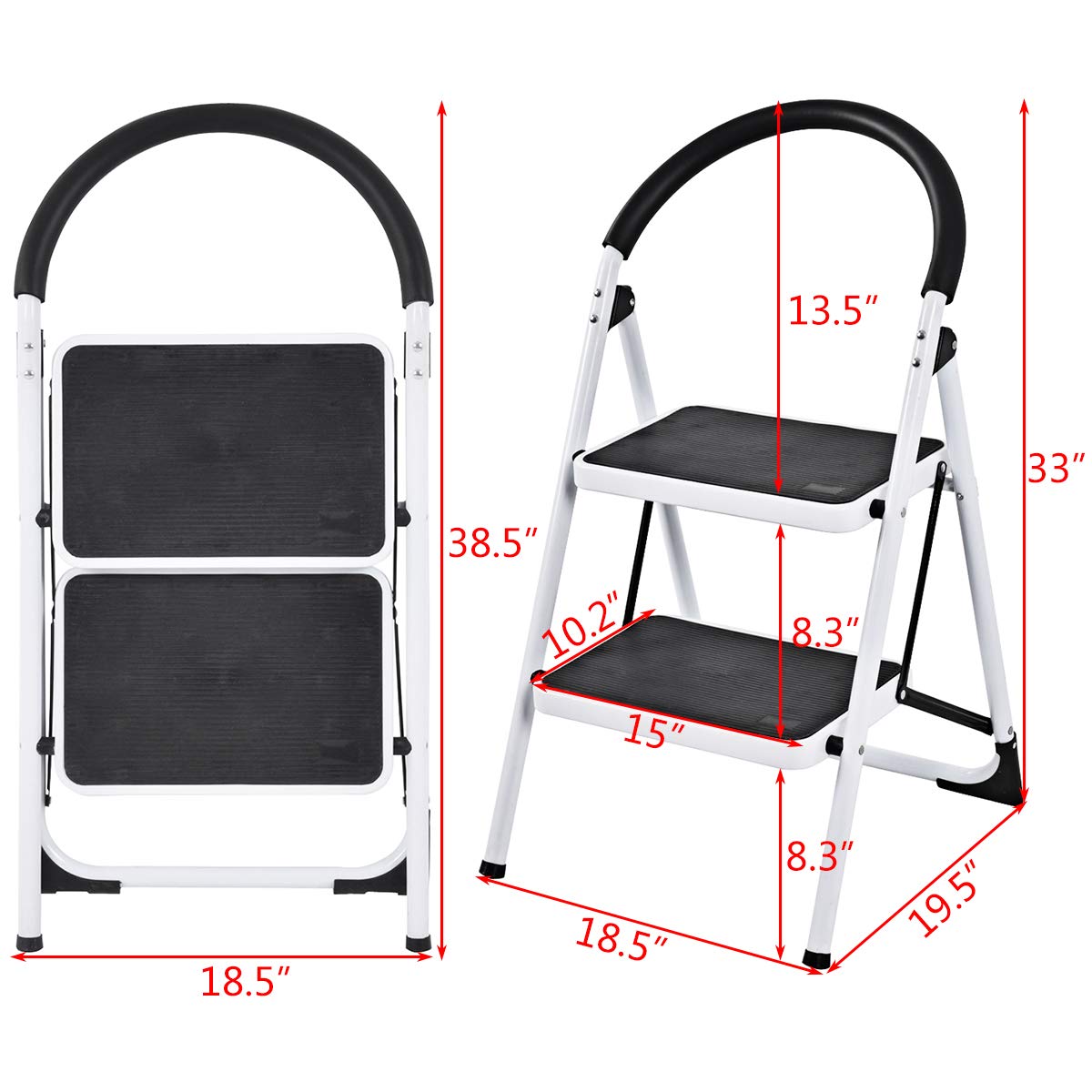 Giantex 2 Step Ladder Folding Step Stool Platform Home Kitchen Tool Multiuse Stepladder 