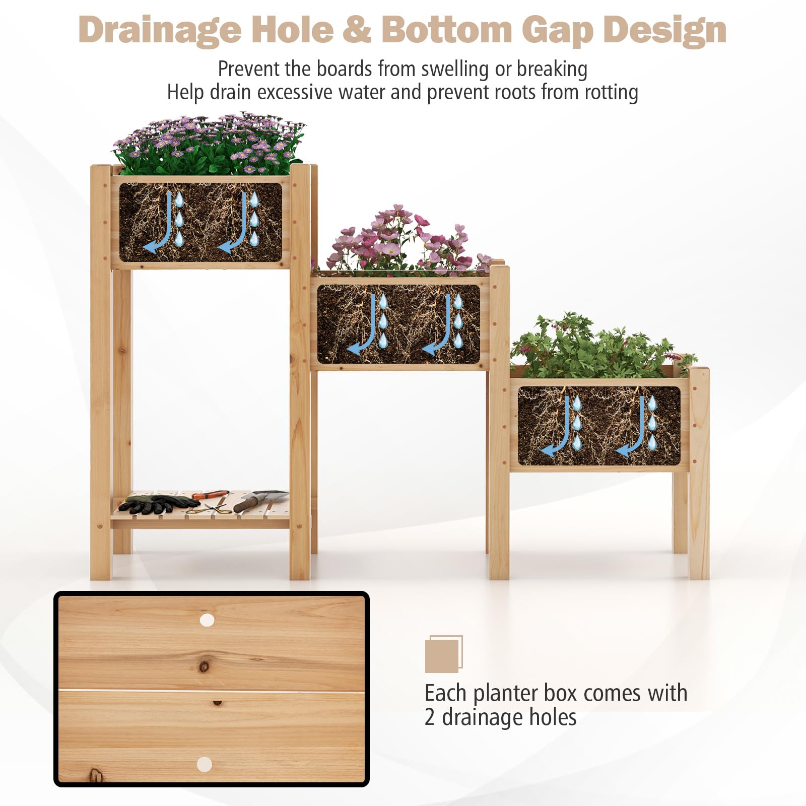 Giantex Raised Garden Bed Set of 3 
