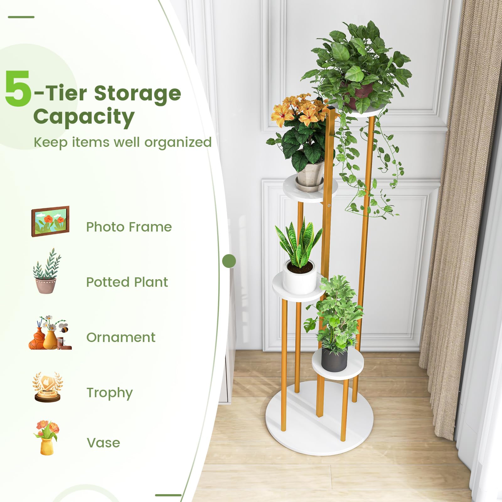 Giantex 4 Tier Plant Stand Indoor 
