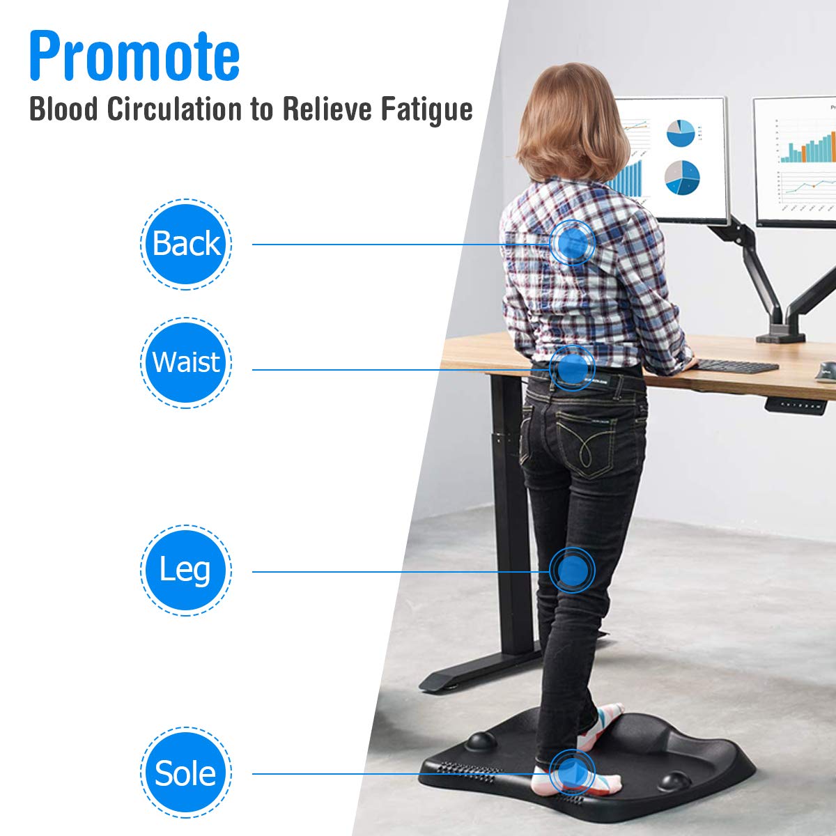 Giantex Standing Desk Anti-Fatigue Mat Not-Flat