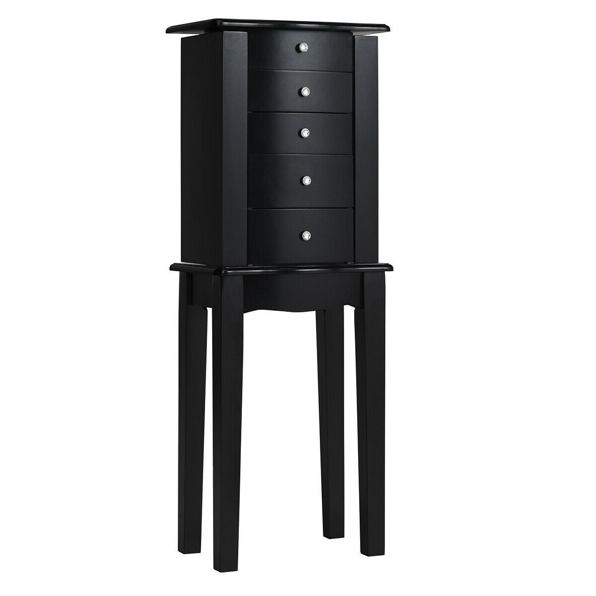 Jewelry Chest Armoire Cabinet Standing with Mirror 