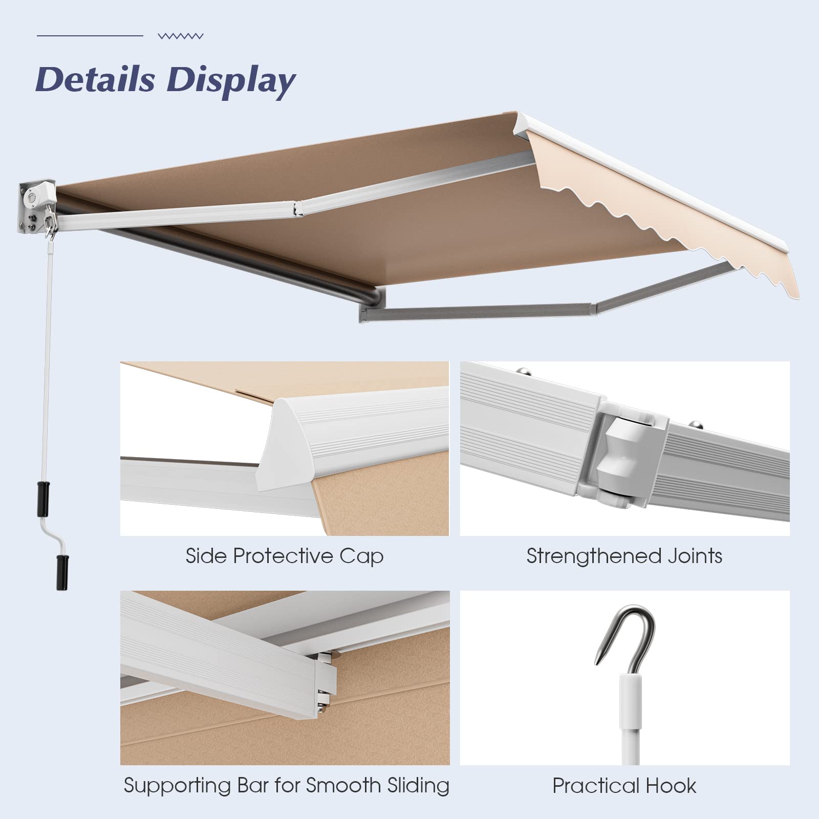 Giantex Retractable Awning for Patio 