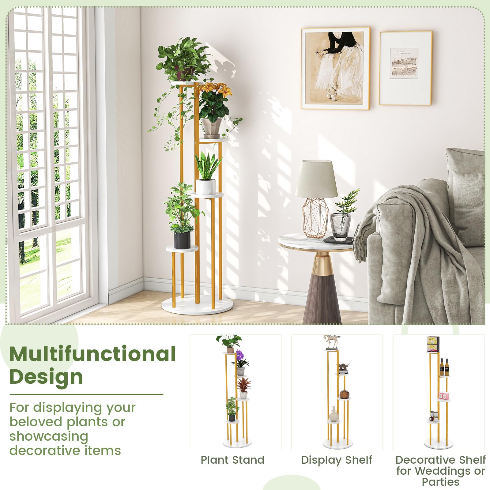 Giantex 4 Tier Plant Stand Indoor 