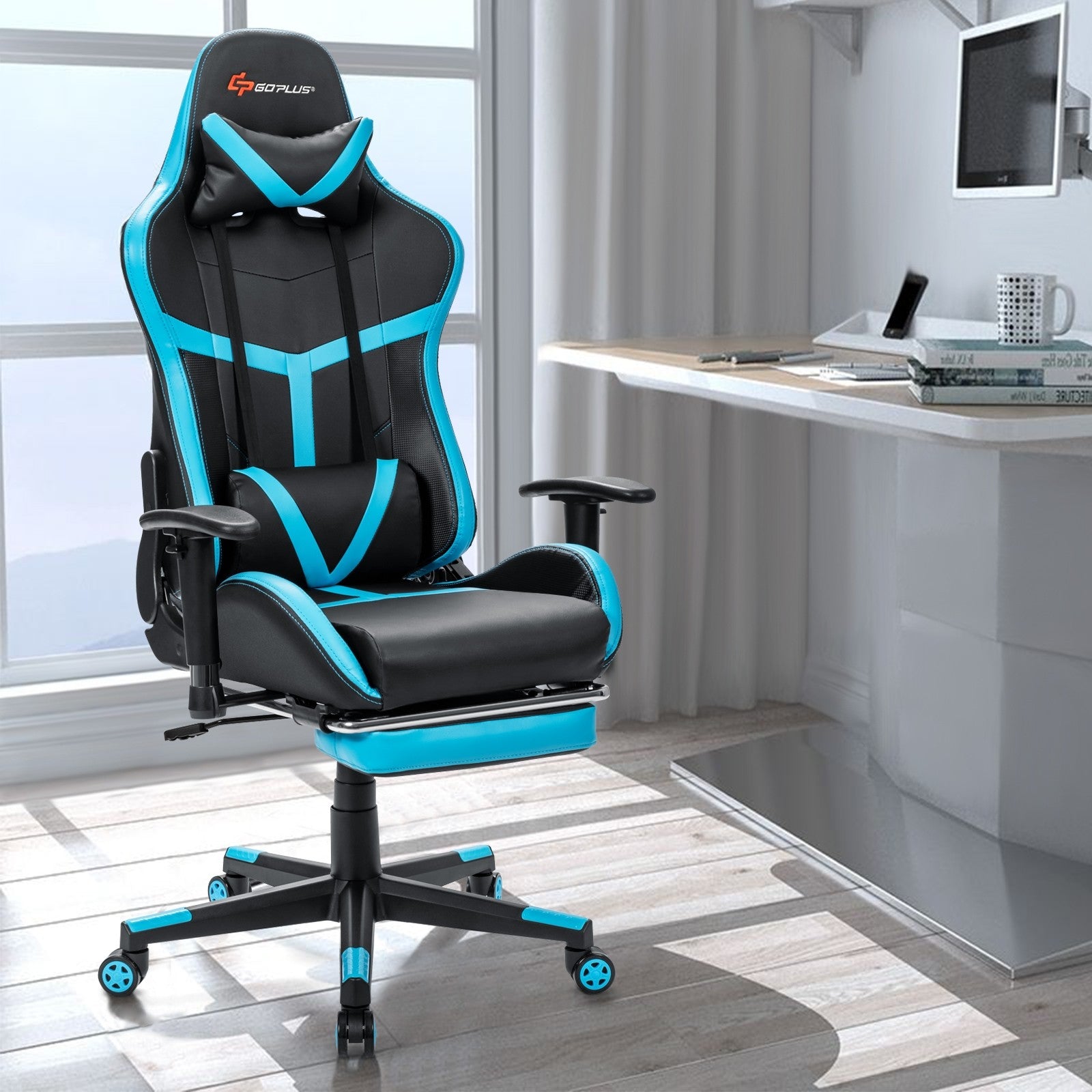 Computer Gaming Chair, Adjustable Massage Gaming Chair