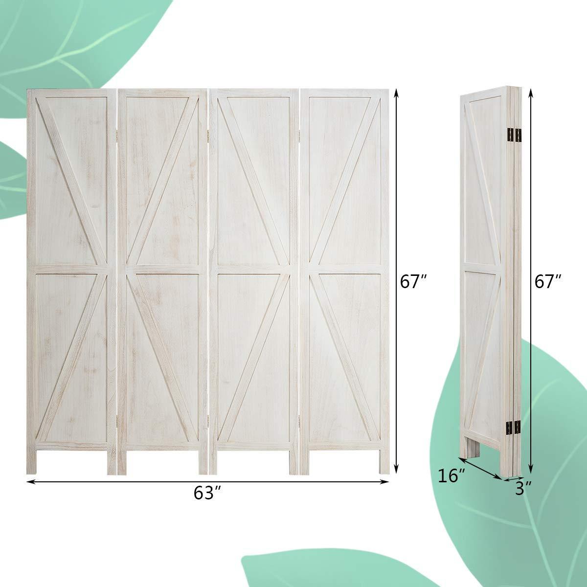 Copy of Giantex 4 Panel Folding Screen, 5.6 Ft Screen Room Divider