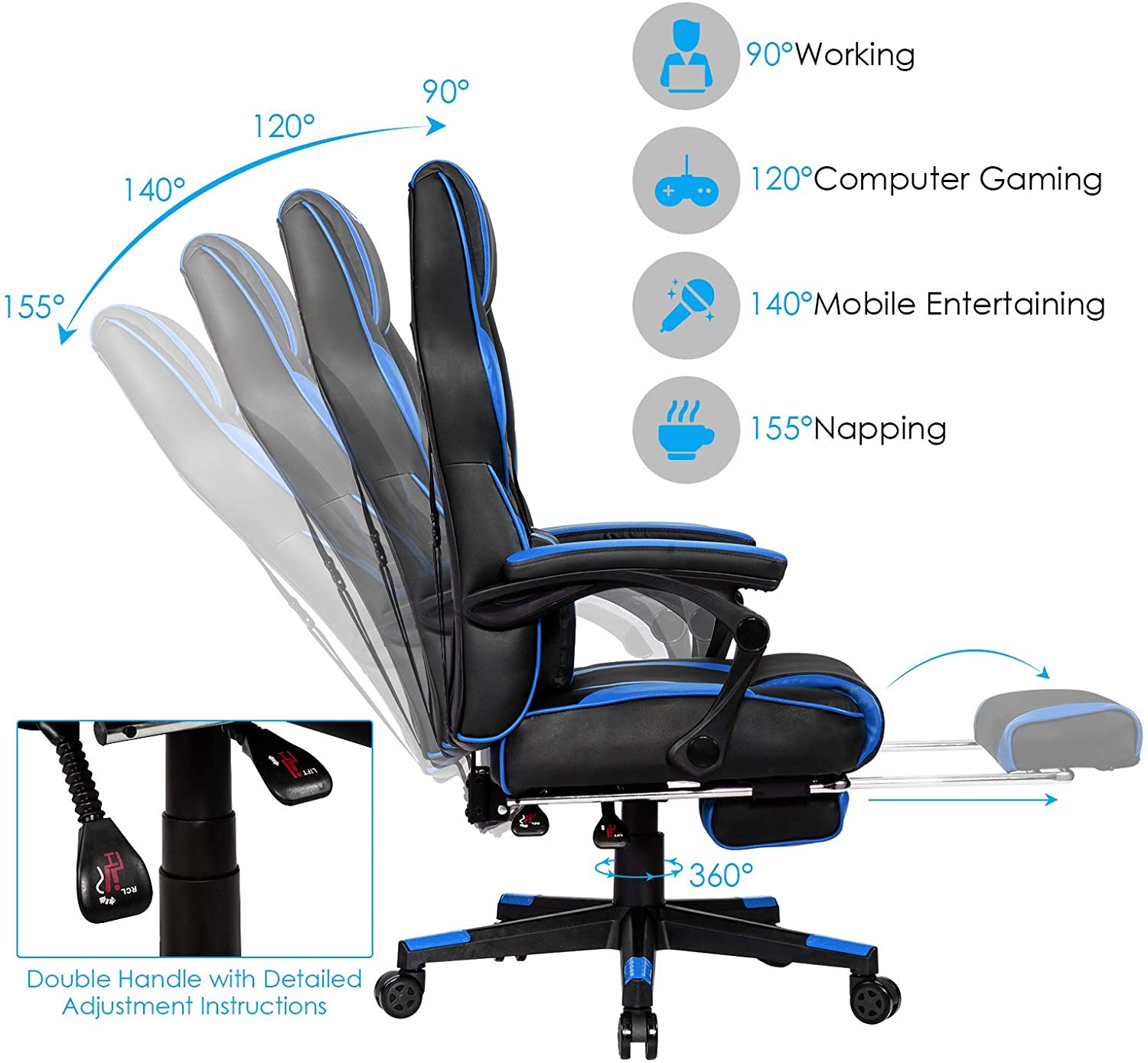 Ergonomic Gaming Chair, Executive Computer Office Chair 