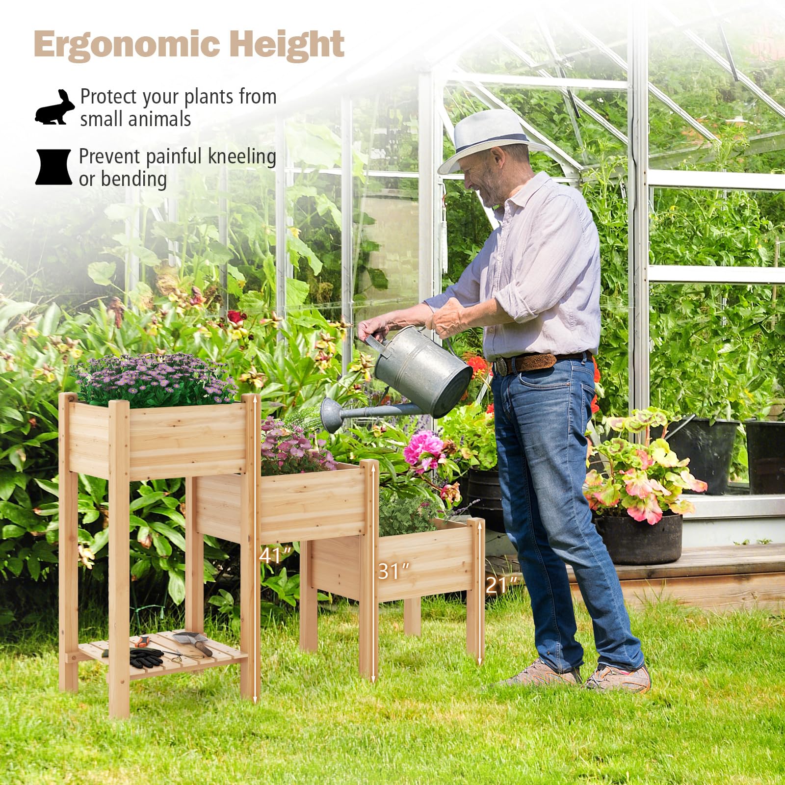 Giantex Raised Garden Bed Set of 3 