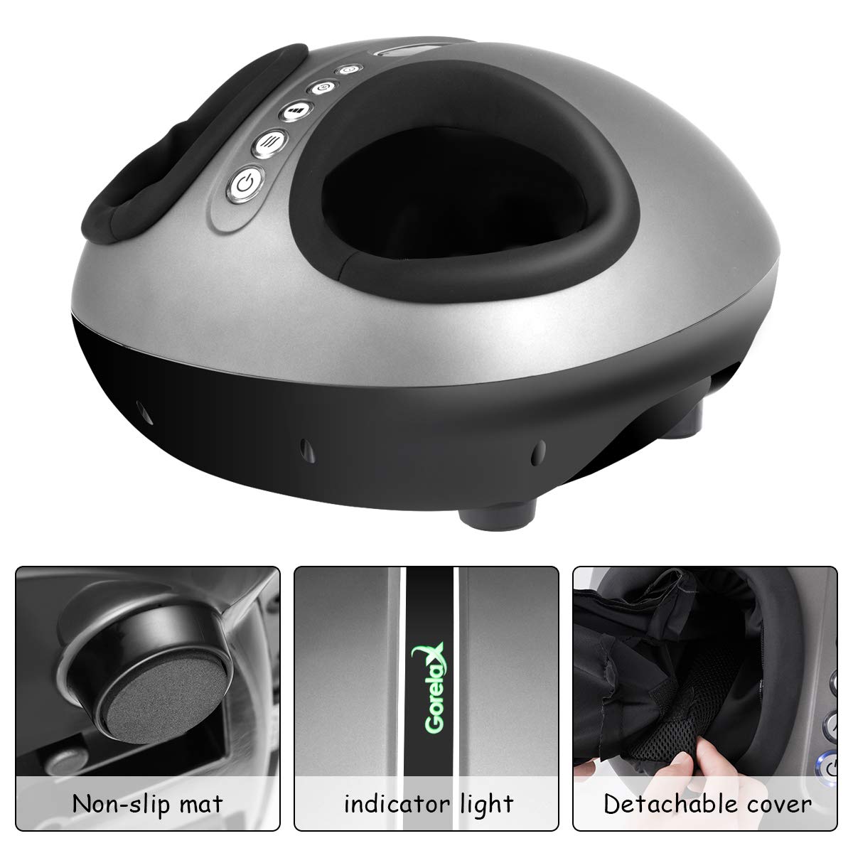 Giantex Shiatsu Foot Massager Machine with Deep-Kneading Air Compression & Heat