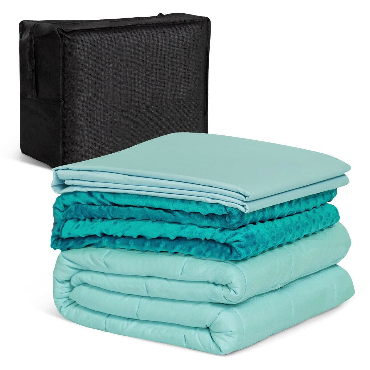 Giantex Kids Weighted Blanket with Duvet Covers, Hot and Cold Duvet Cover Set, 60 " x 41" | 7lbs 