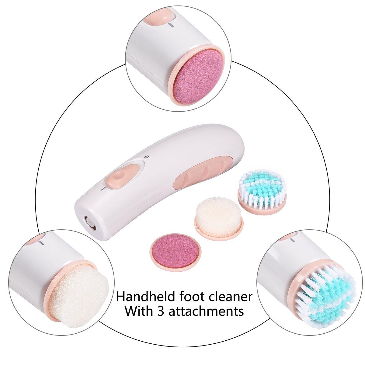 Giantex Foot Bath Massager Spa, Double-Layer Barrel Non-Cracking Foot Baths w/Callus Remover (Pink) 
