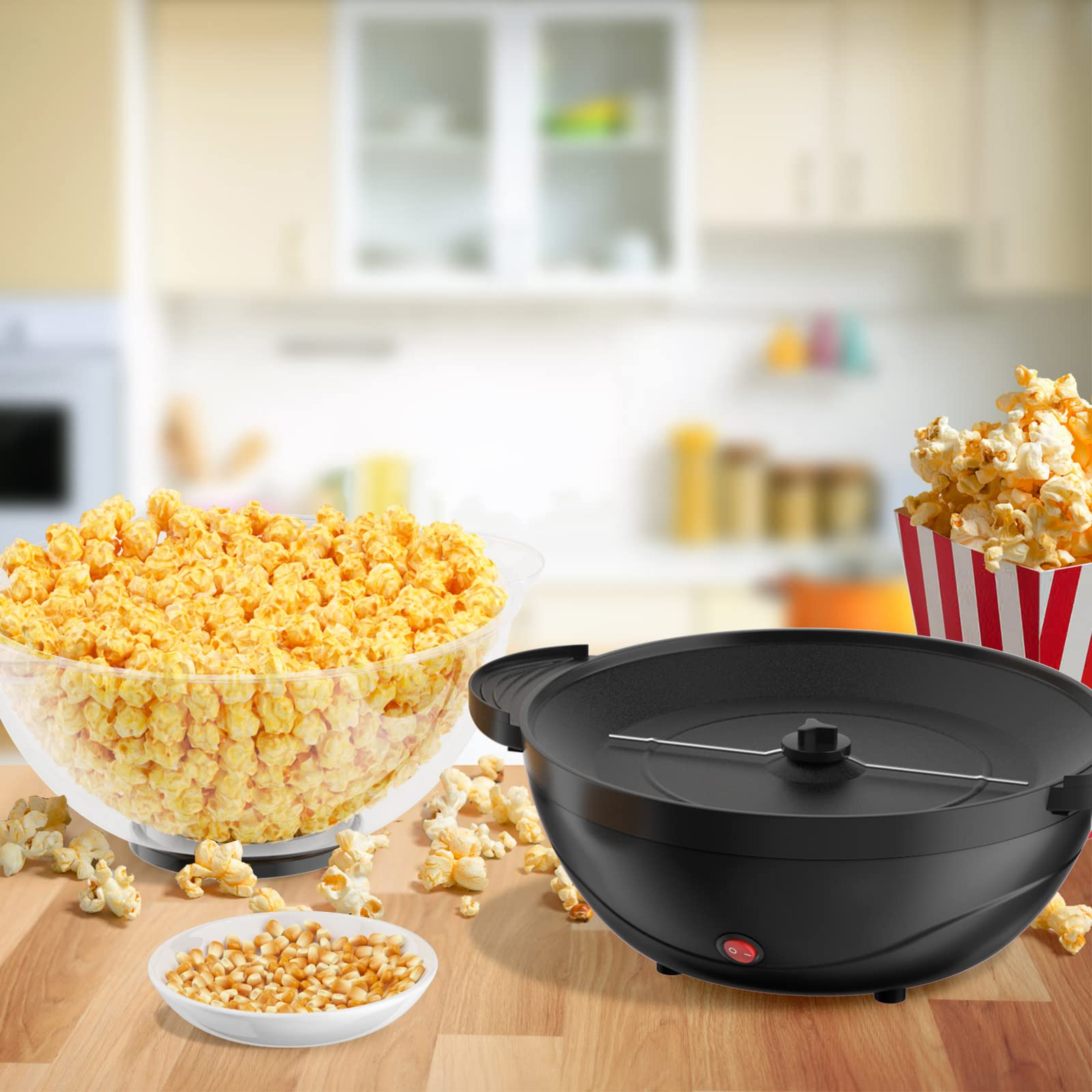 Giantex Popcorn Popper Machine, 6 Quarts/24 Cups Electric Popcorn Maker with Nonstick Plate 