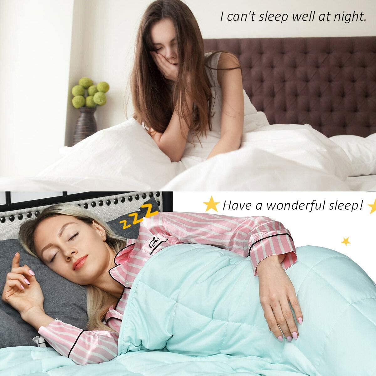 Giantex Cooling Weighted Blanket for Adults 20lbs |60"x 80" | Queen Size 