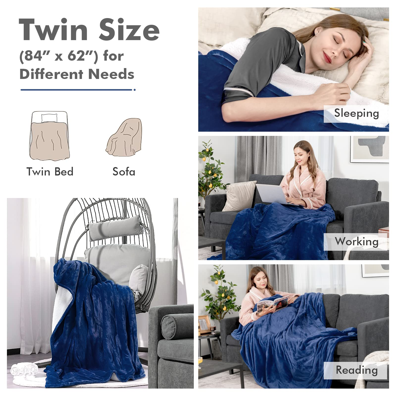 Giantex Electric Heated Throw Blanket 