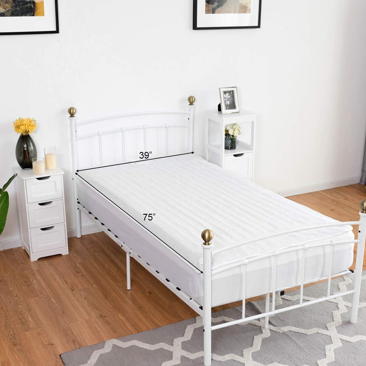 Giantex Heated Electric Mattress Pad w/ 8 Temperature Regulation (Twin/Full/Queen/King) 