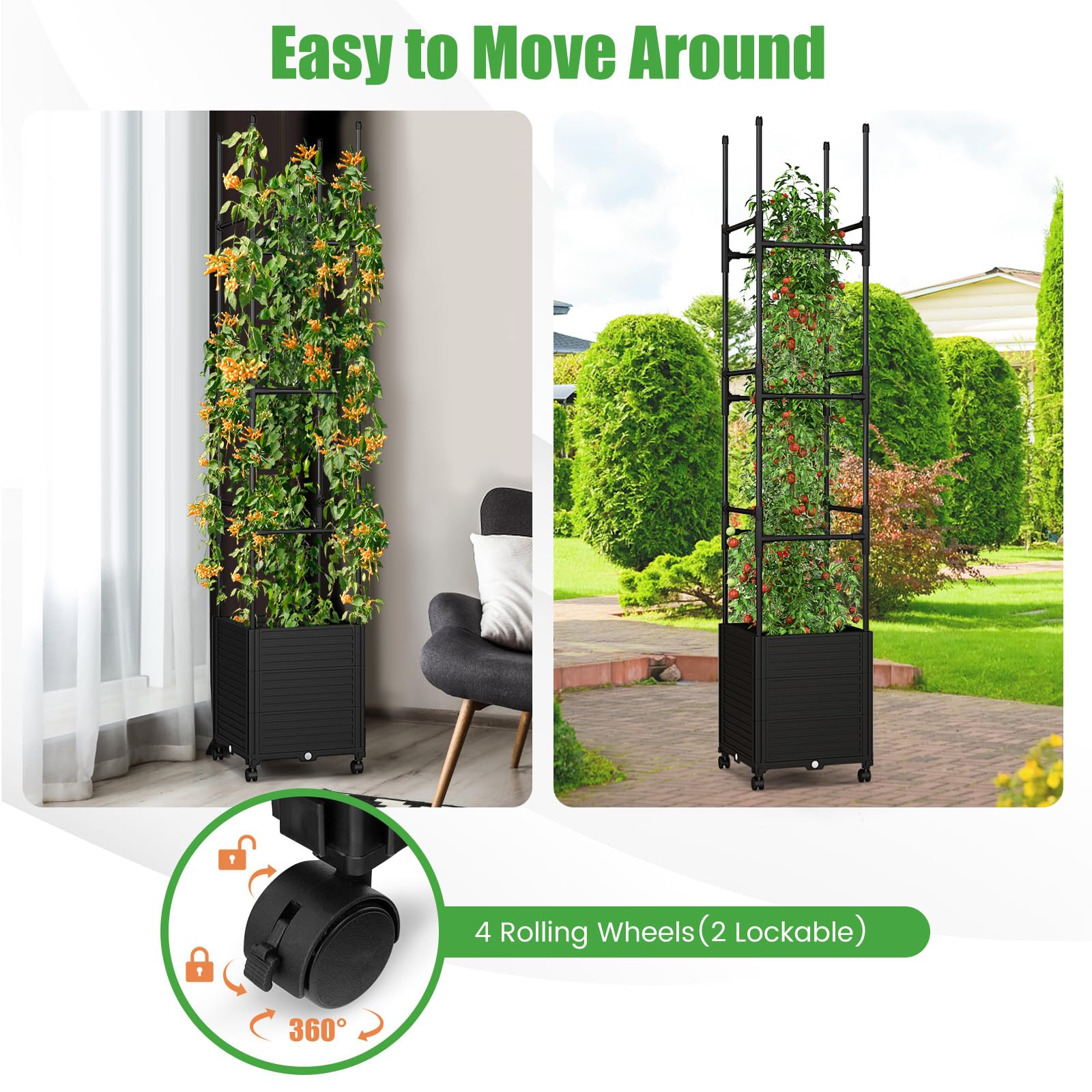 Giantex Raised Garden Bed on Wheels 