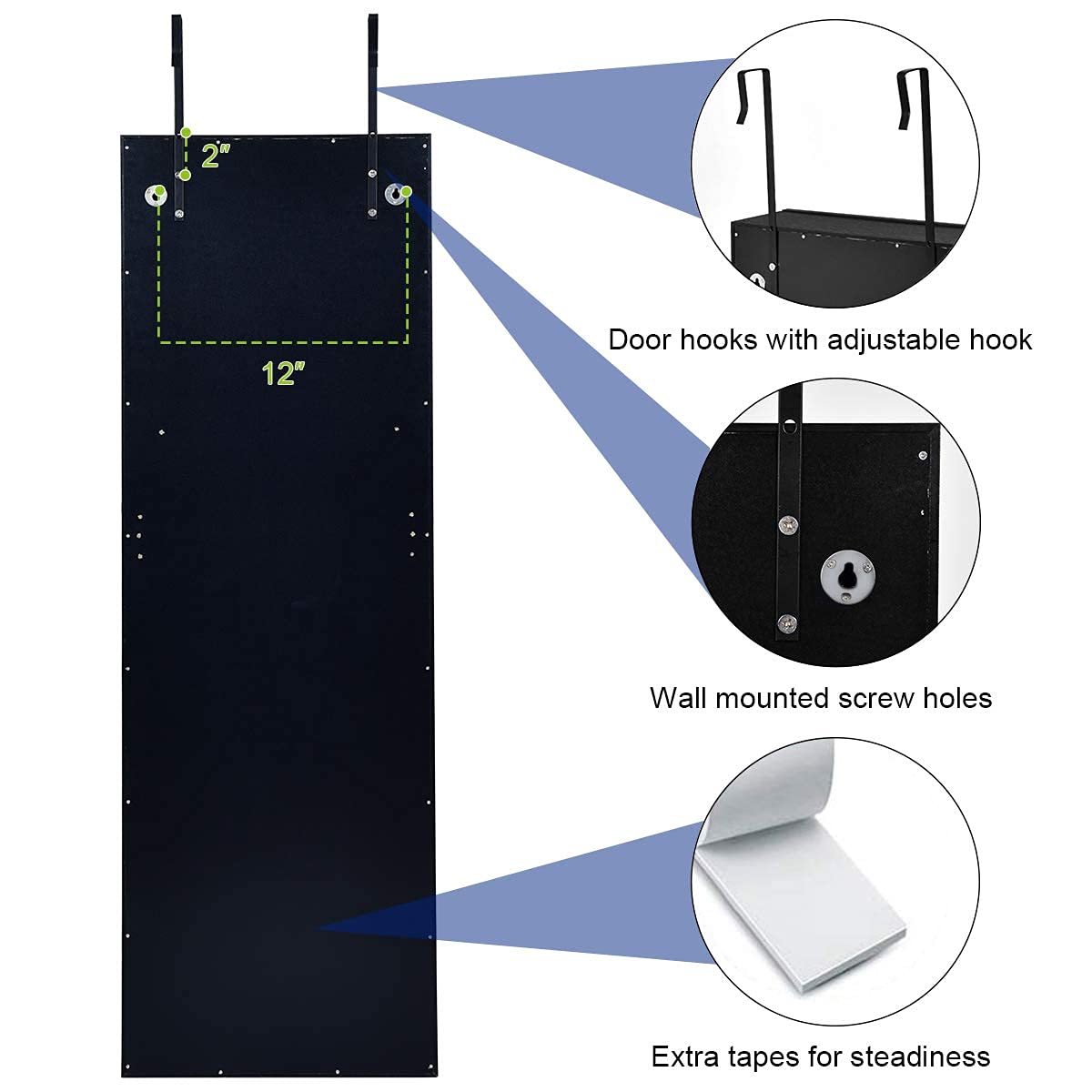 Giantex Jewelry Armoire Wall Door Mounted, Lockable Jewelry Cabinet