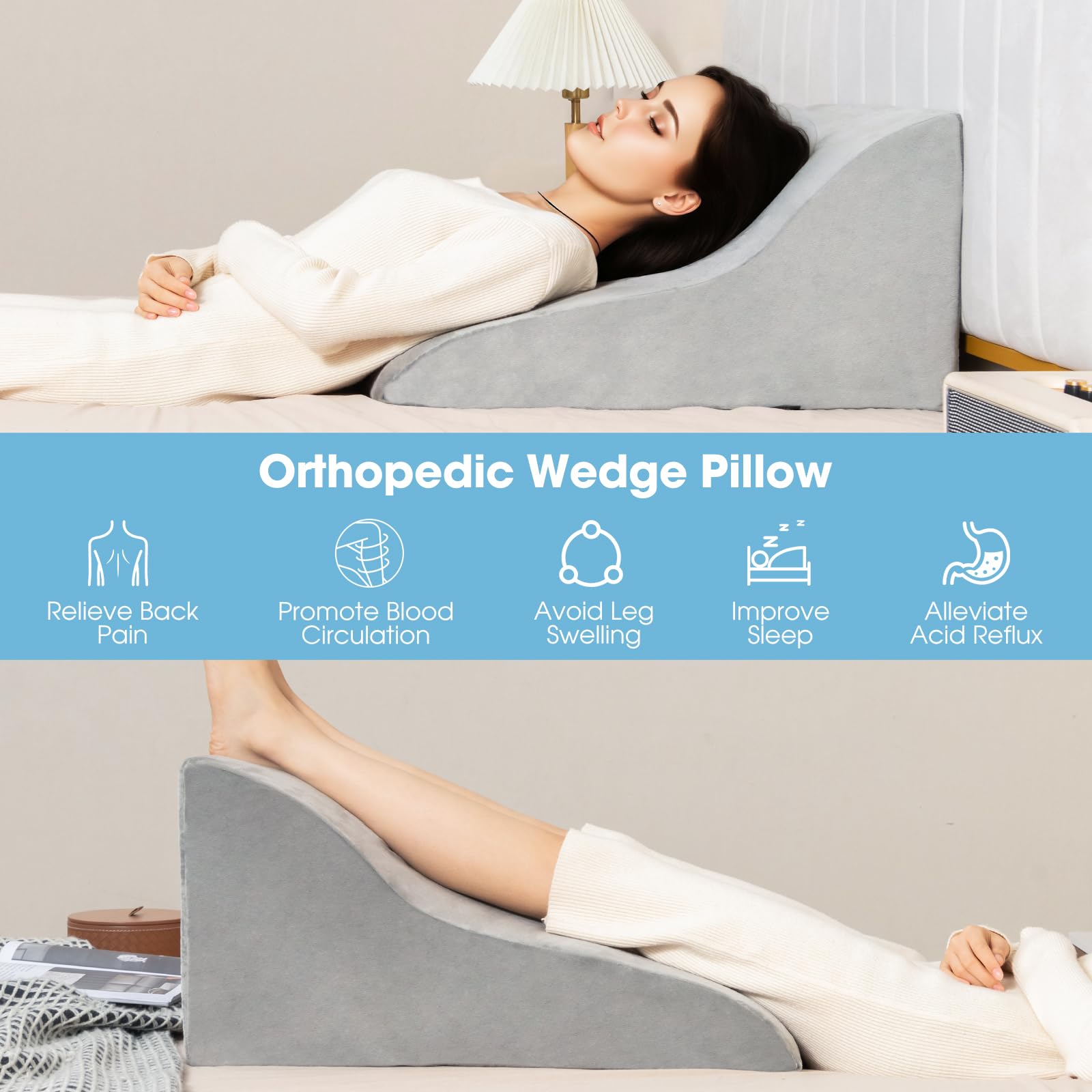 Giantex Wedge Pillow for Sleeping 