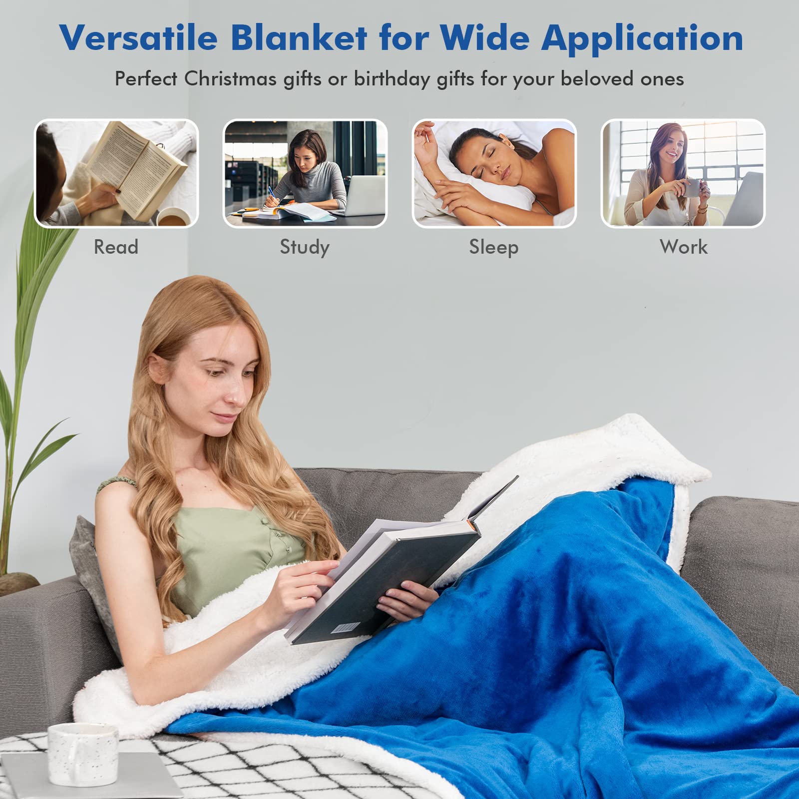 Giantex Heated Electric Blanket Throw 