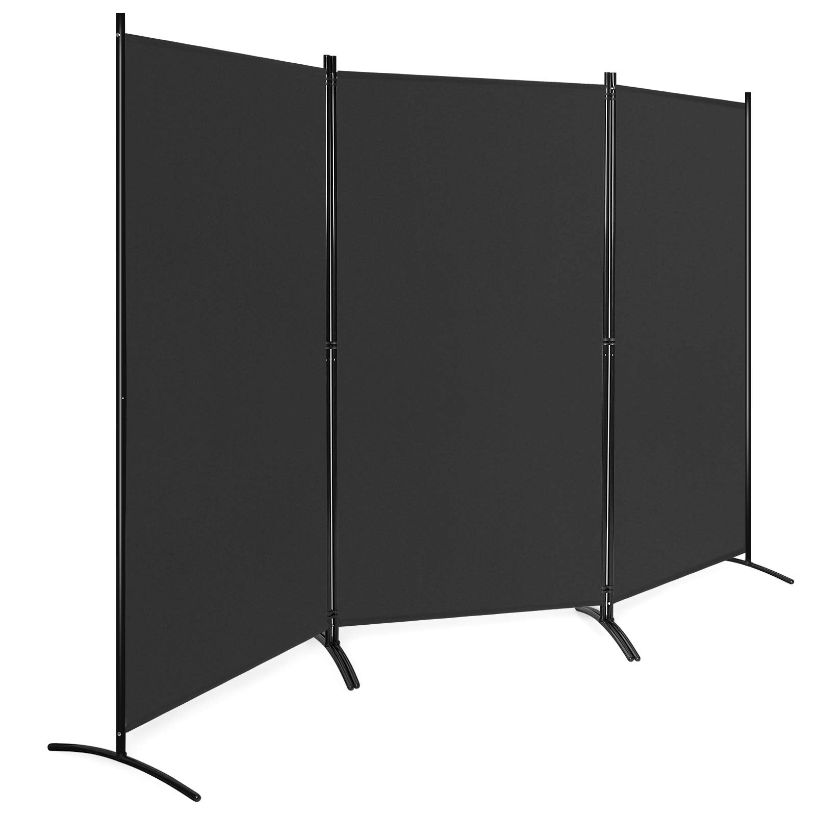 Giantex 6 Ft 3 Panel Room Divider, Folding Portable Privacy Screen w/ Durable Hinges Steel Base