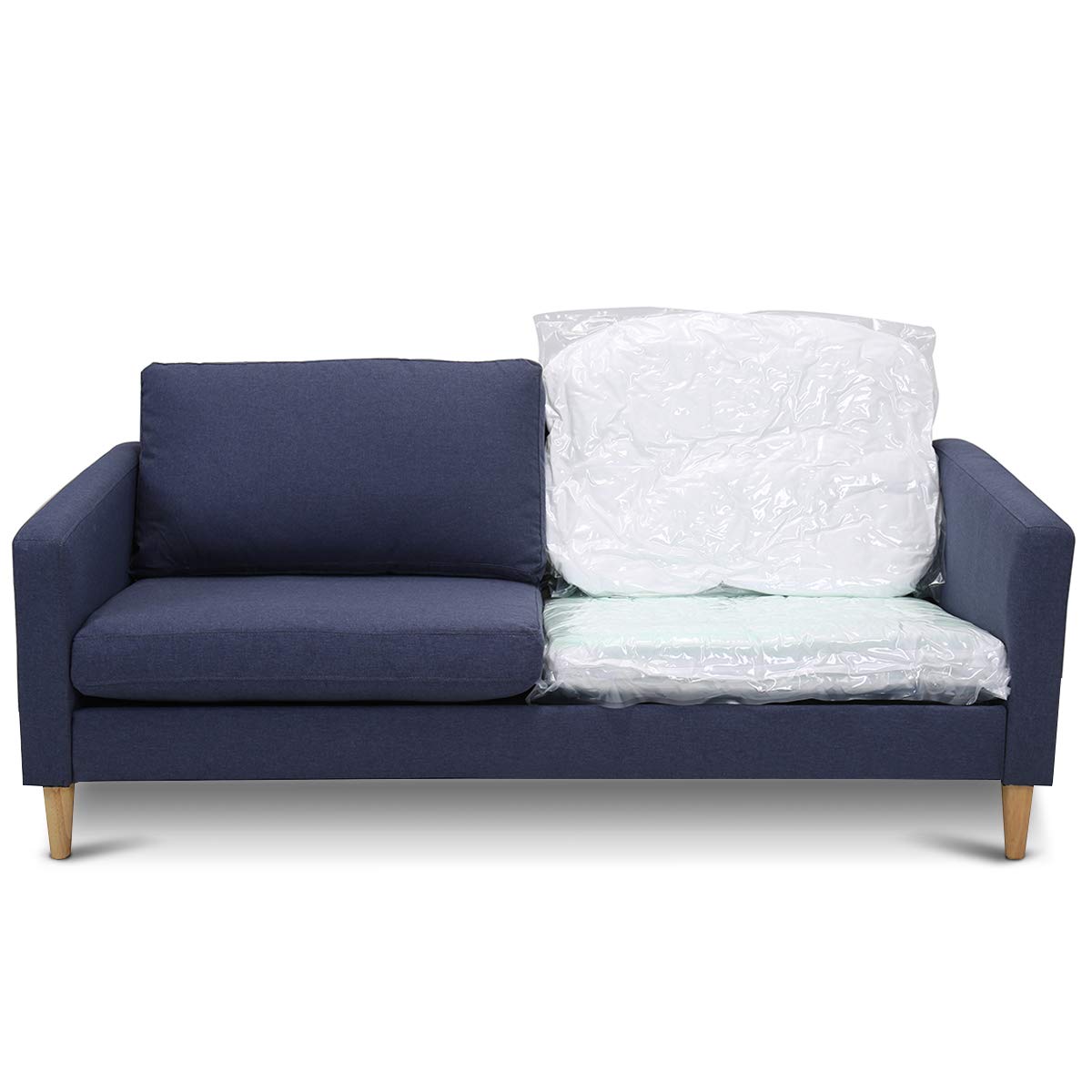 Giantex Modern Upholstered Accent Sofa, Fabric Futon Sofa Bed 