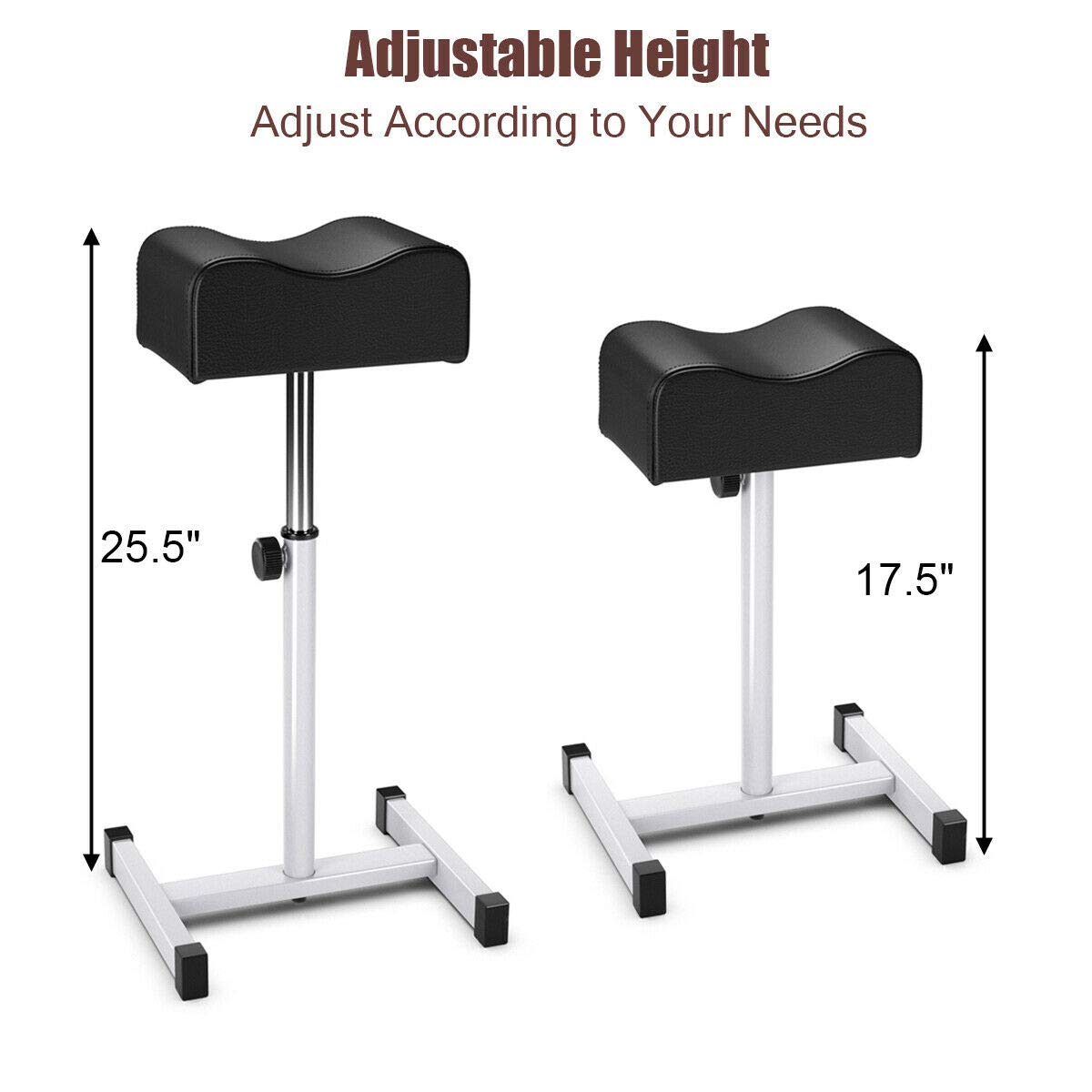Giantex Pedicure Footrest Technician Nail Equipment, Salon Spa Beauty Footrest Home Pedicures with Height Adjustable Seat 