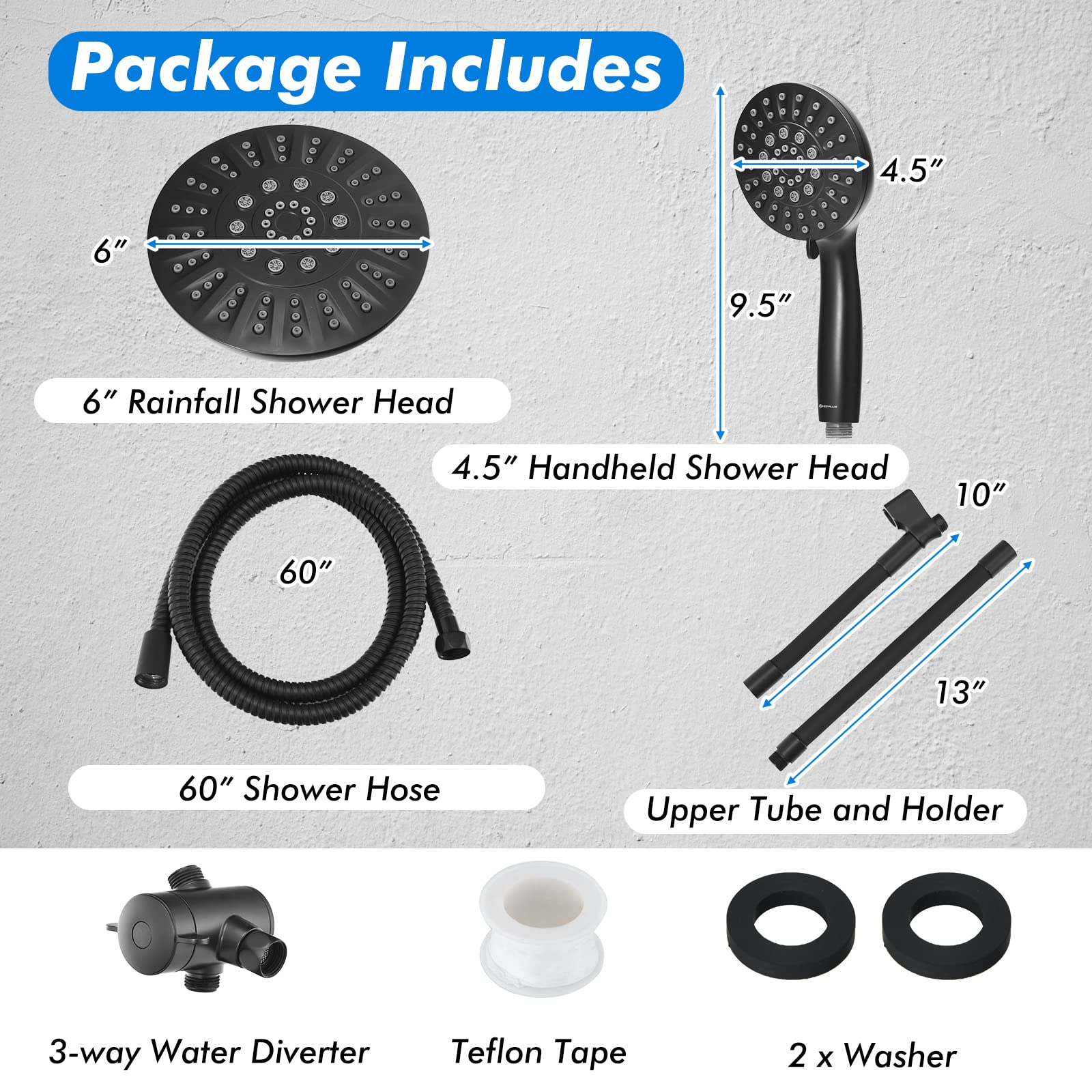 Shower Head with Handheld Combo