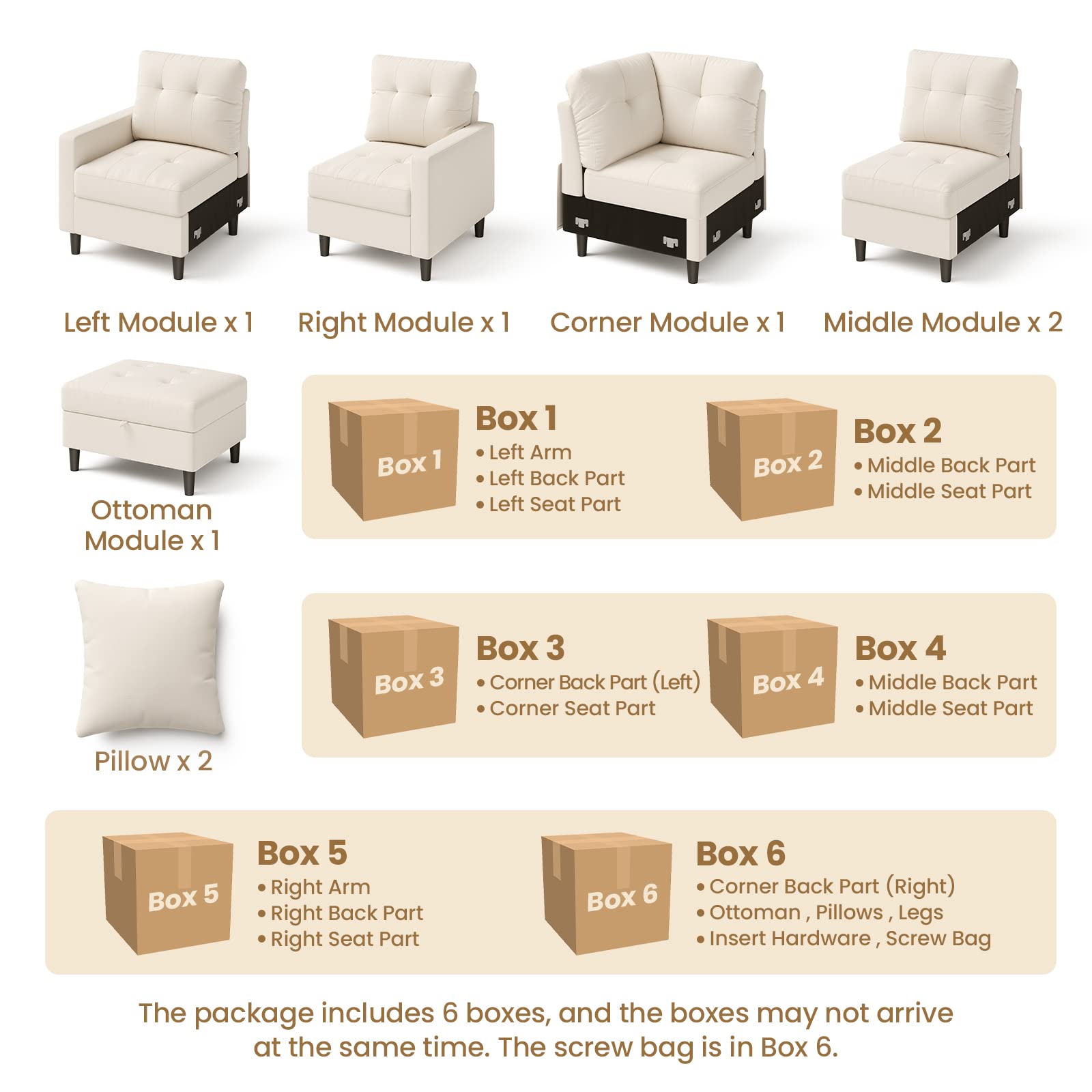 Giantex Modular Sectional Sofa Couch 