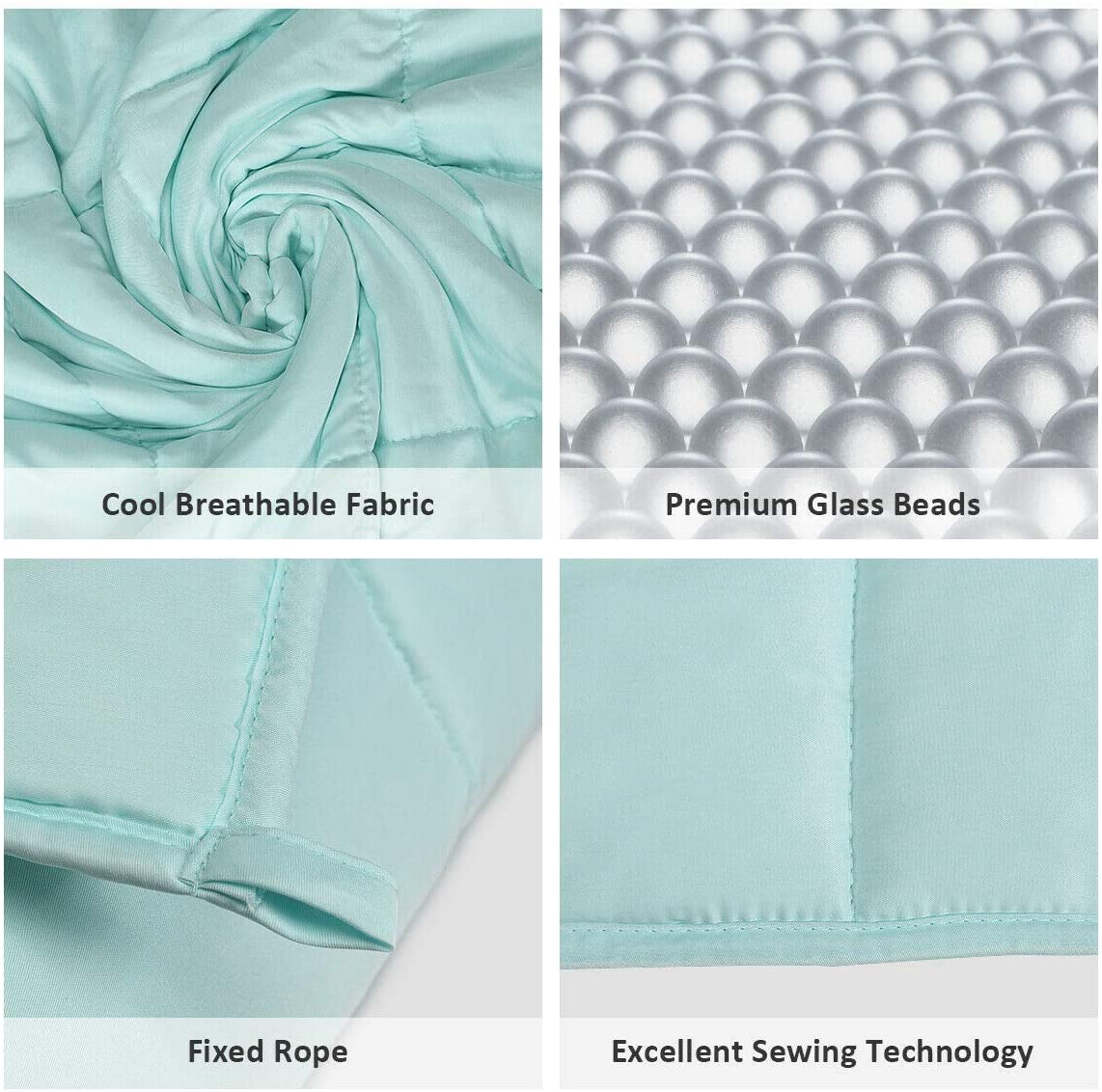 Giantex Cooling Weighted Blanket for Adults 20lbs |60"x 80" | Queen Size 