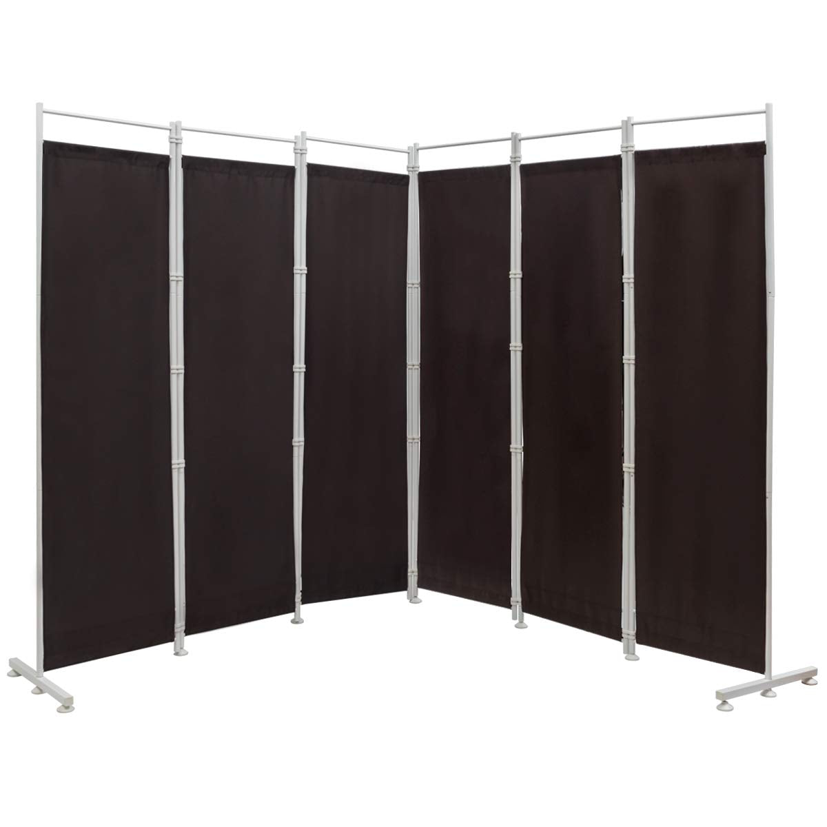 Giantex 6 Panel Room Divider, 6 Ft Folding Screen with Steel Support Base