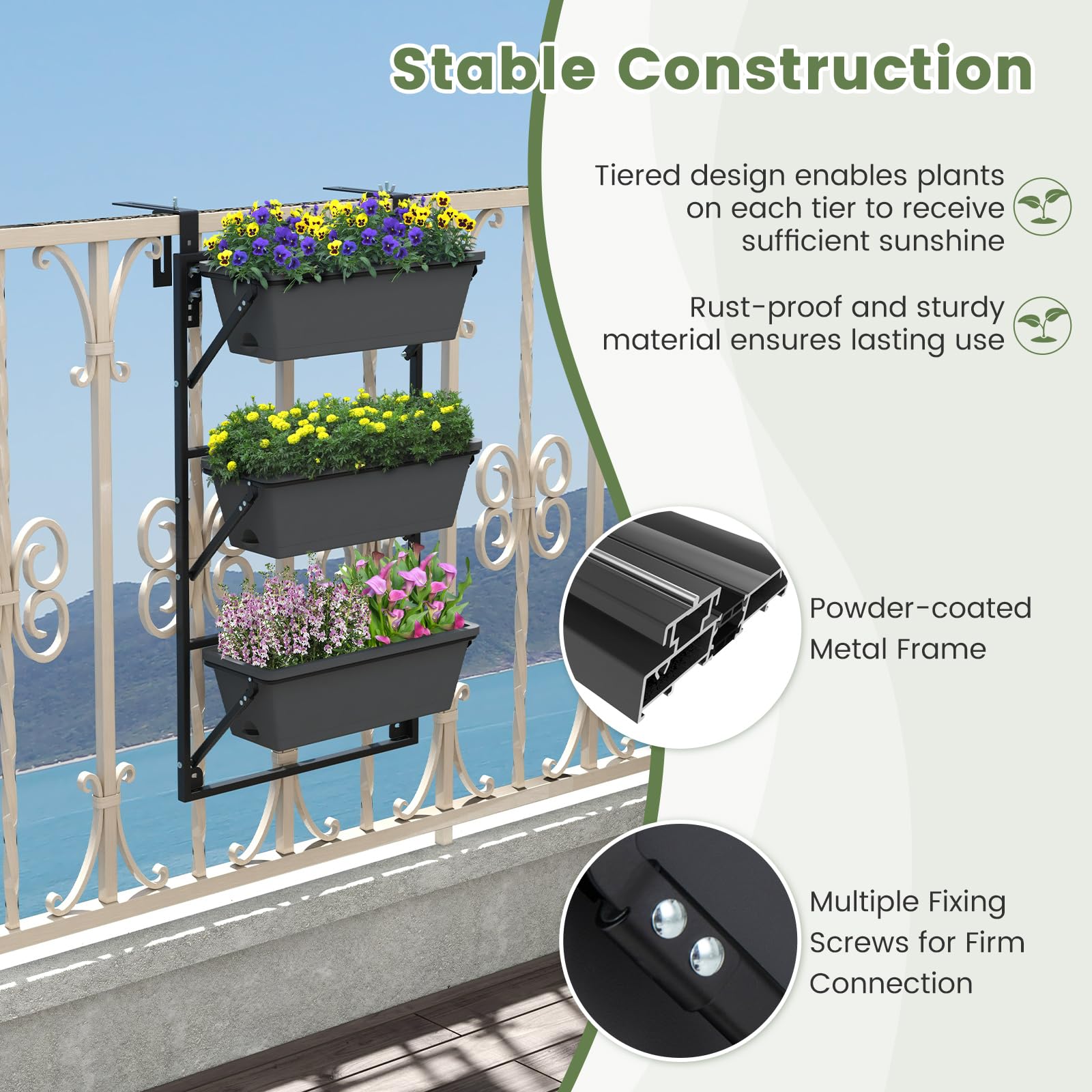 Giantex Vertical Raised Garden Bed, Hanging & Wall-Mounted Planter Garden Boxes 