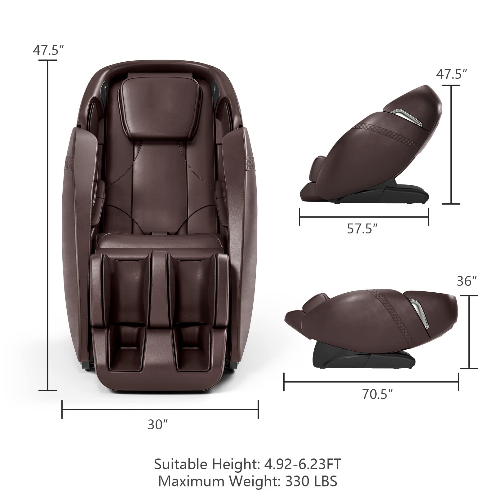 Giantex Massage Chair Full Body - Zero Gravity SL-Track Electric Massage Recliner with Voice Control, Blue-Tooth Speaker 