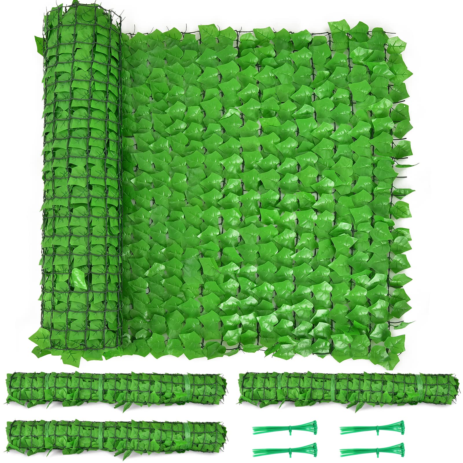 Giantex 118" x 39.4" Artificial Hedges Fence Faux Ivy Vine Greenery Wall 
