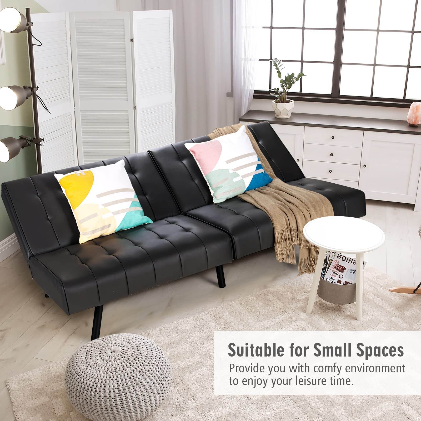 Giantex Convertible Sofa Bed, Futon Sleeper Couch 