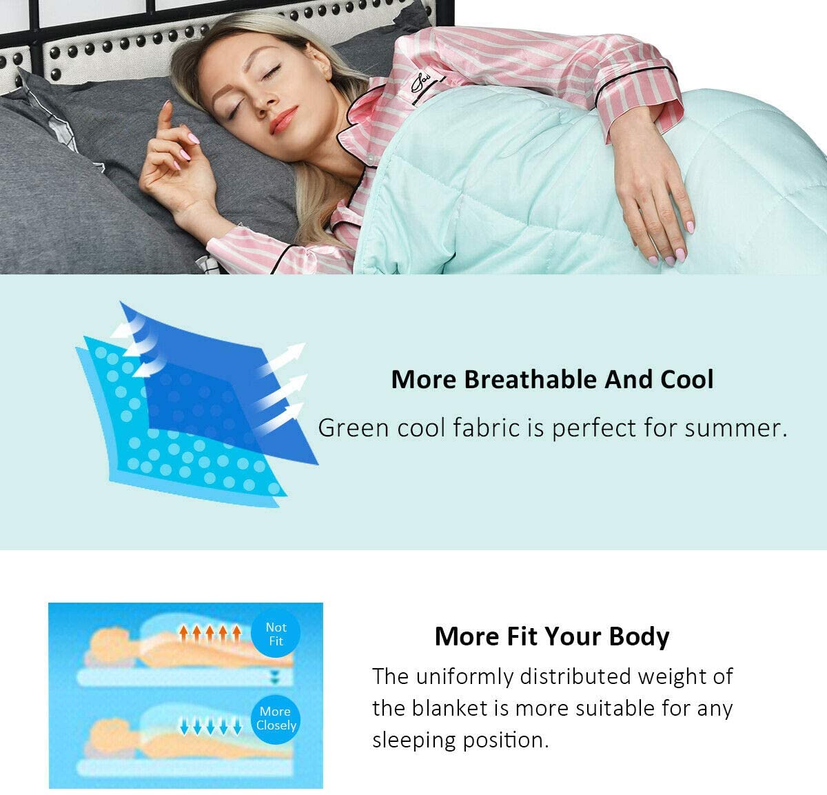 Giantex Cooling Weighted Blanket for Adults 20lbs |60"x 80" | Queen Size 