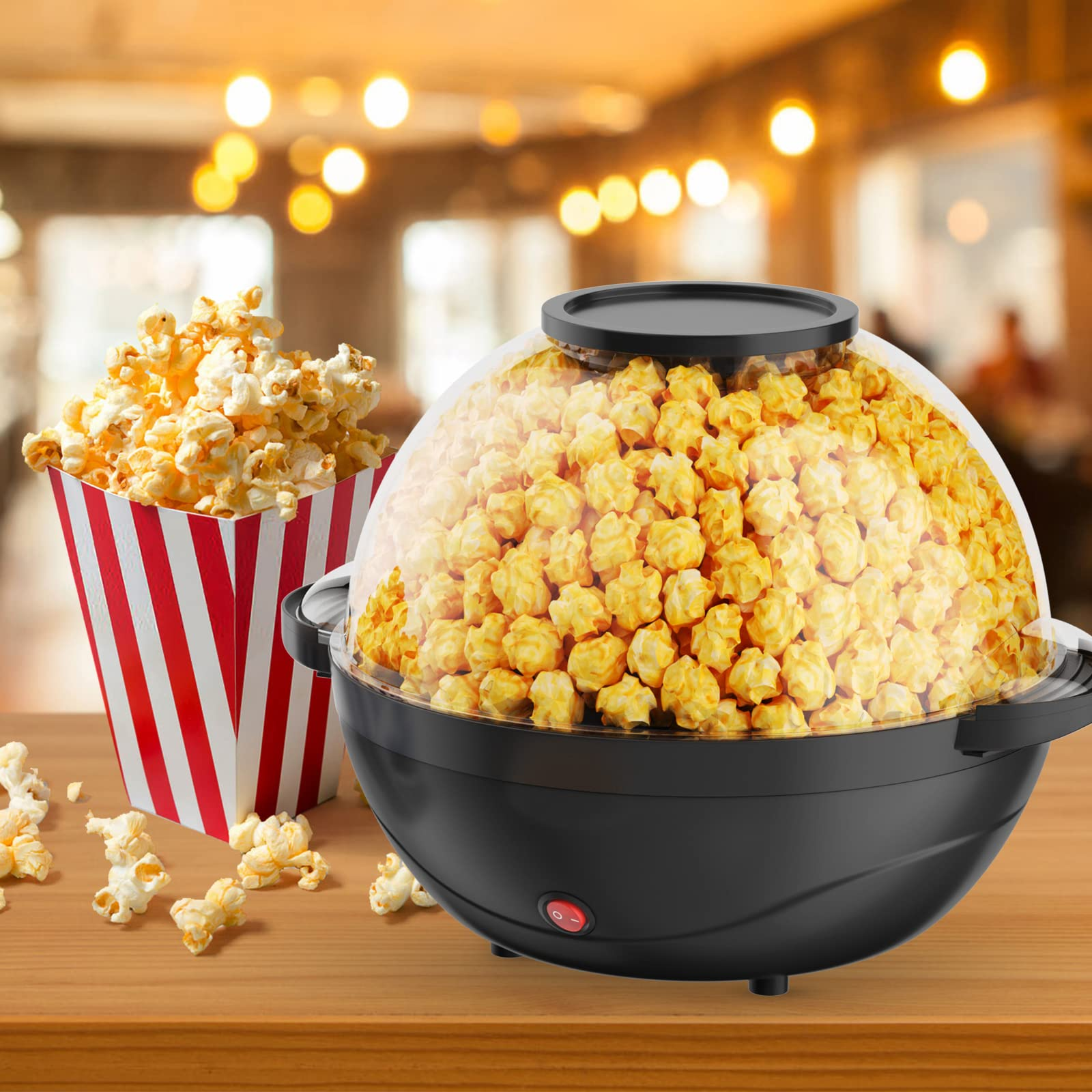 Giantex Popcorn Popper Machine, 6 Quarts/24 Cups Electric Popcorn Maker with Nonstick Plate 