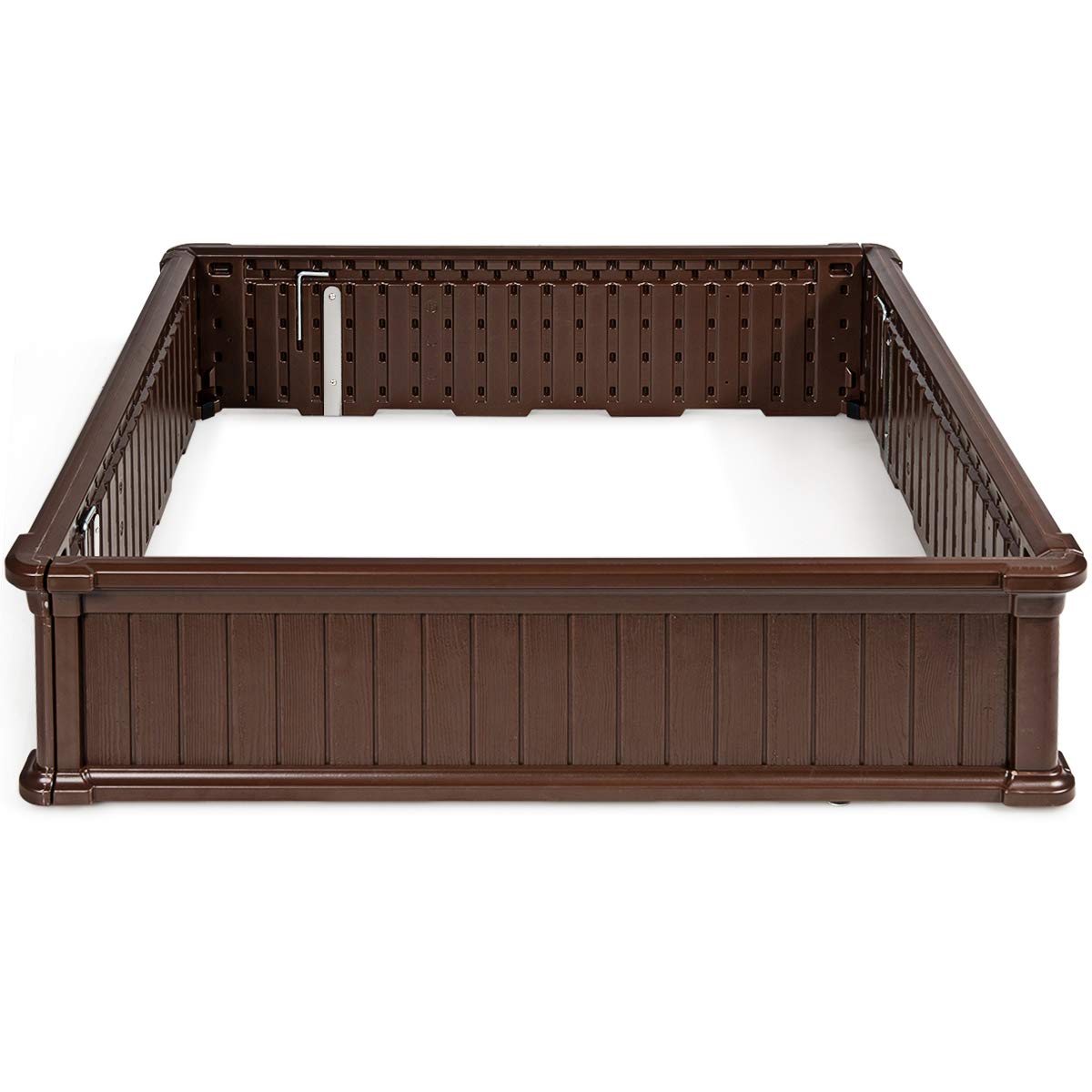 Planter for Flower Vegetables (48.5''Lx48.5''Wx12''H, Brown) 