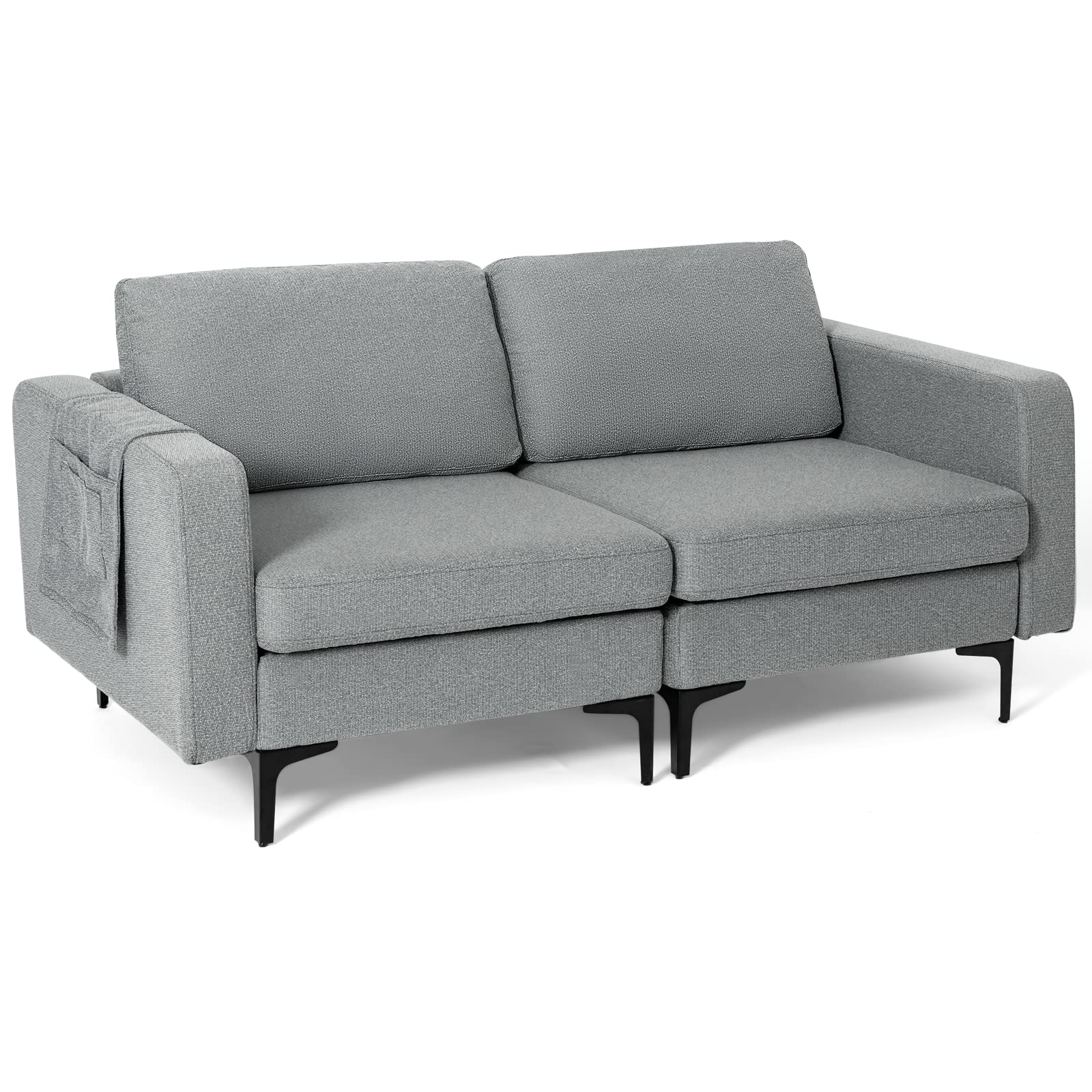 Giantex 2-Seat Sofa Couch, 66" L Modern Loveseat 