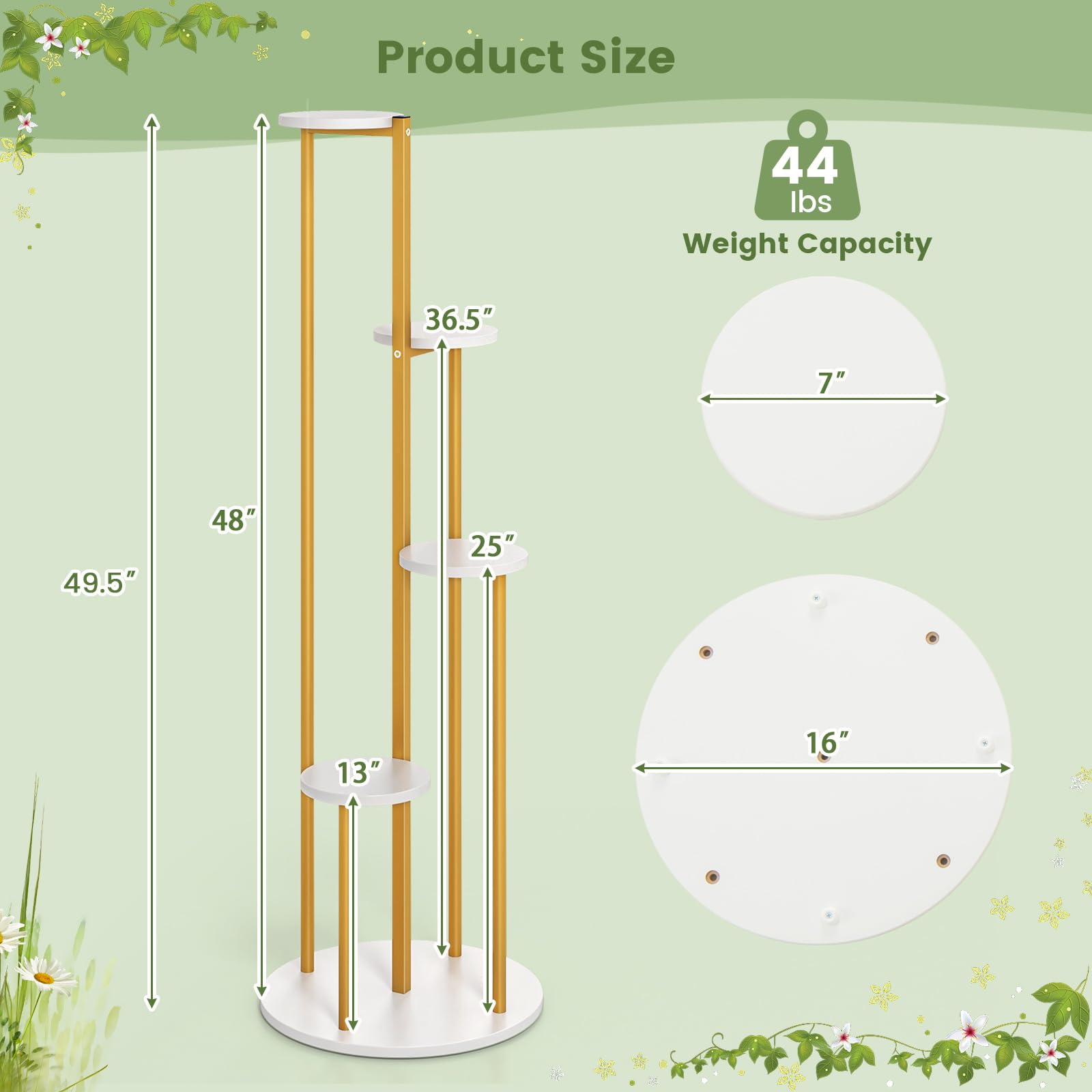Giantex 4 Tier Plant Stand Indoor 