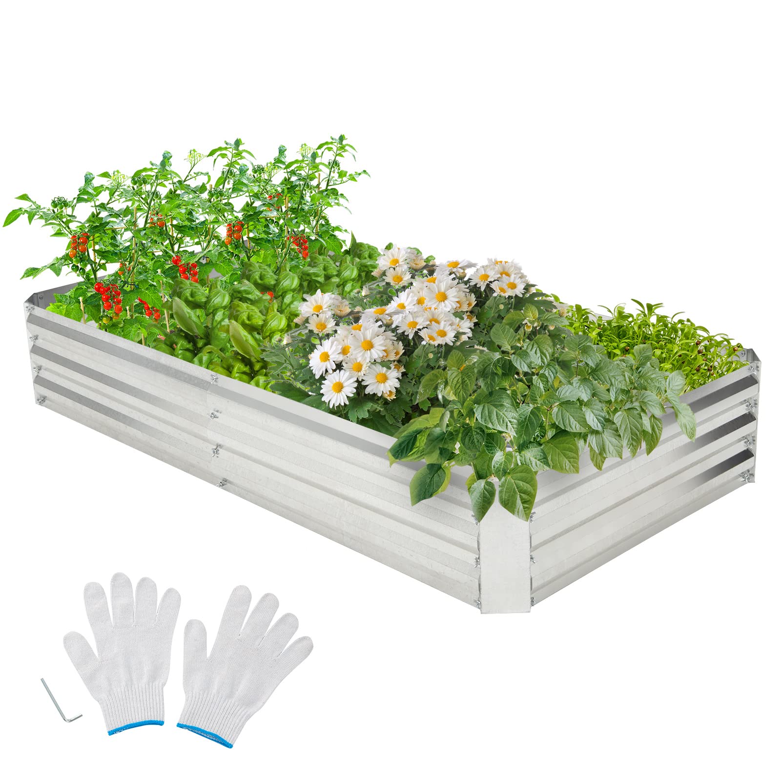 Giantex Galvanized Raised Garden Bed 