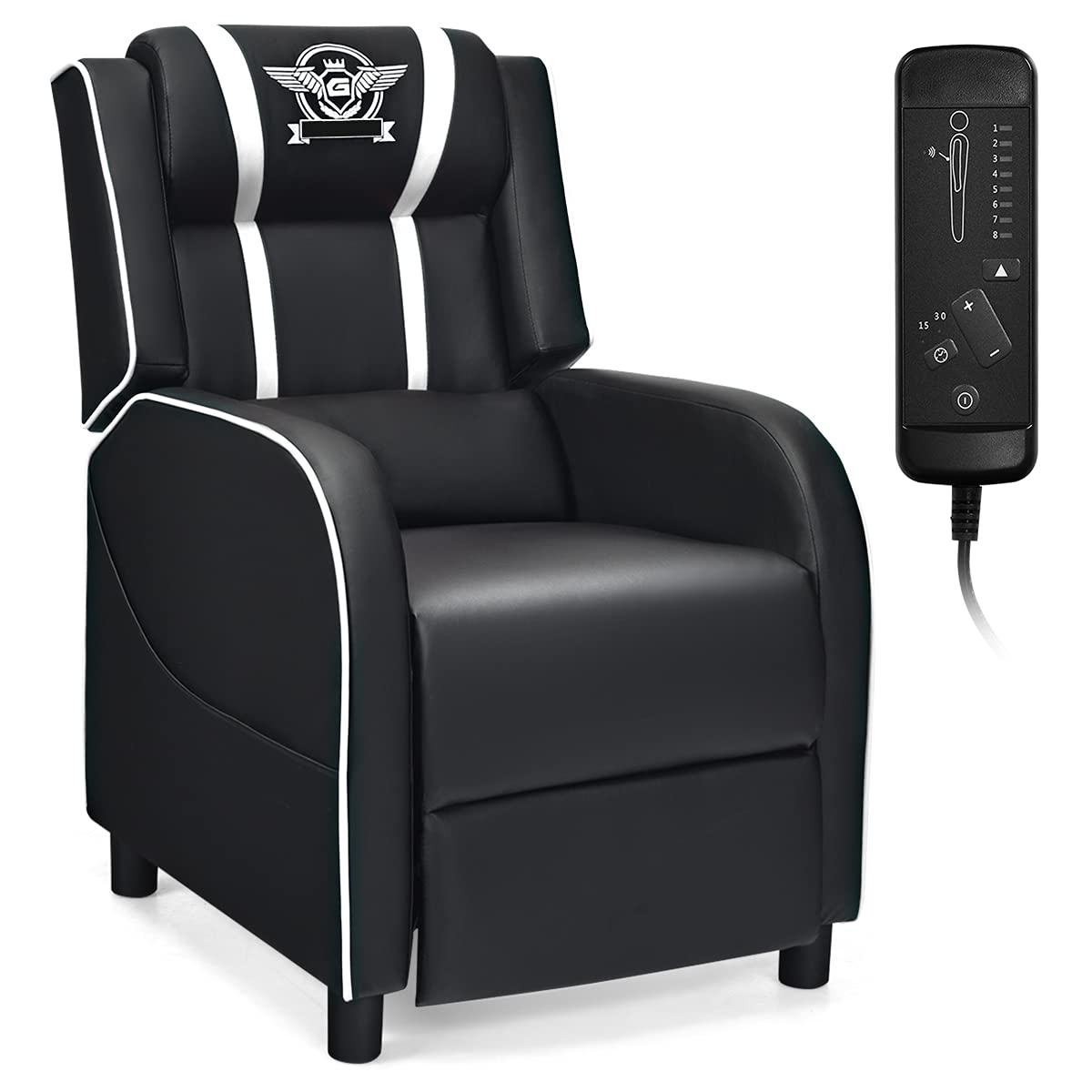 Giantex Gaming Recliner Chair, Racing Style Single Recliner Sofa w/ Cushion