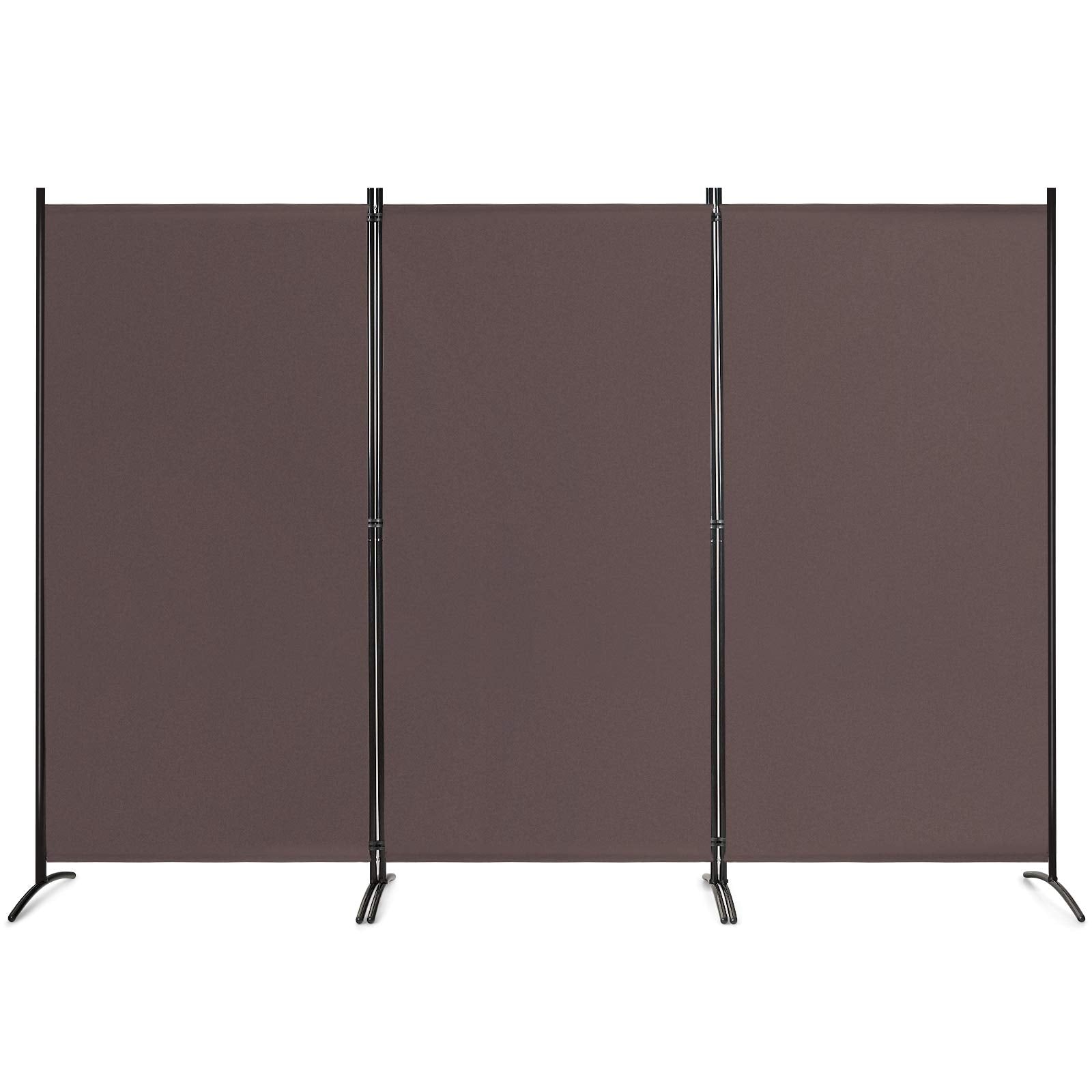 Giantex 6 Ft 3 Panel Room Divider, Folding Portable Privacy Screen w/ Durable Hinges Steel Base