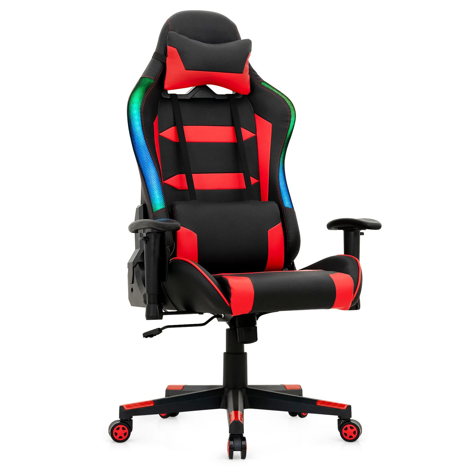 Giantex RGB Gaming Chair, Ergonomic Video Game Chair with Led Light