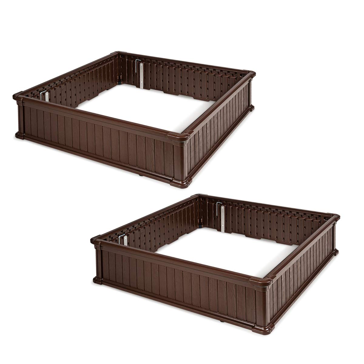 Planter for Flower Vegetables (48.5''Lx48.5''Wx12''H, Brown) 
